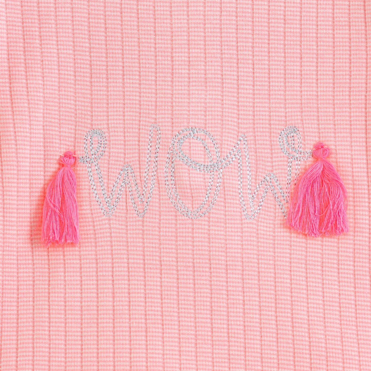 Baby Girls Cotton Co- Set | Ribbed Top & Shorts | Tassel Detail | Elastic Waist | Summer Outfit