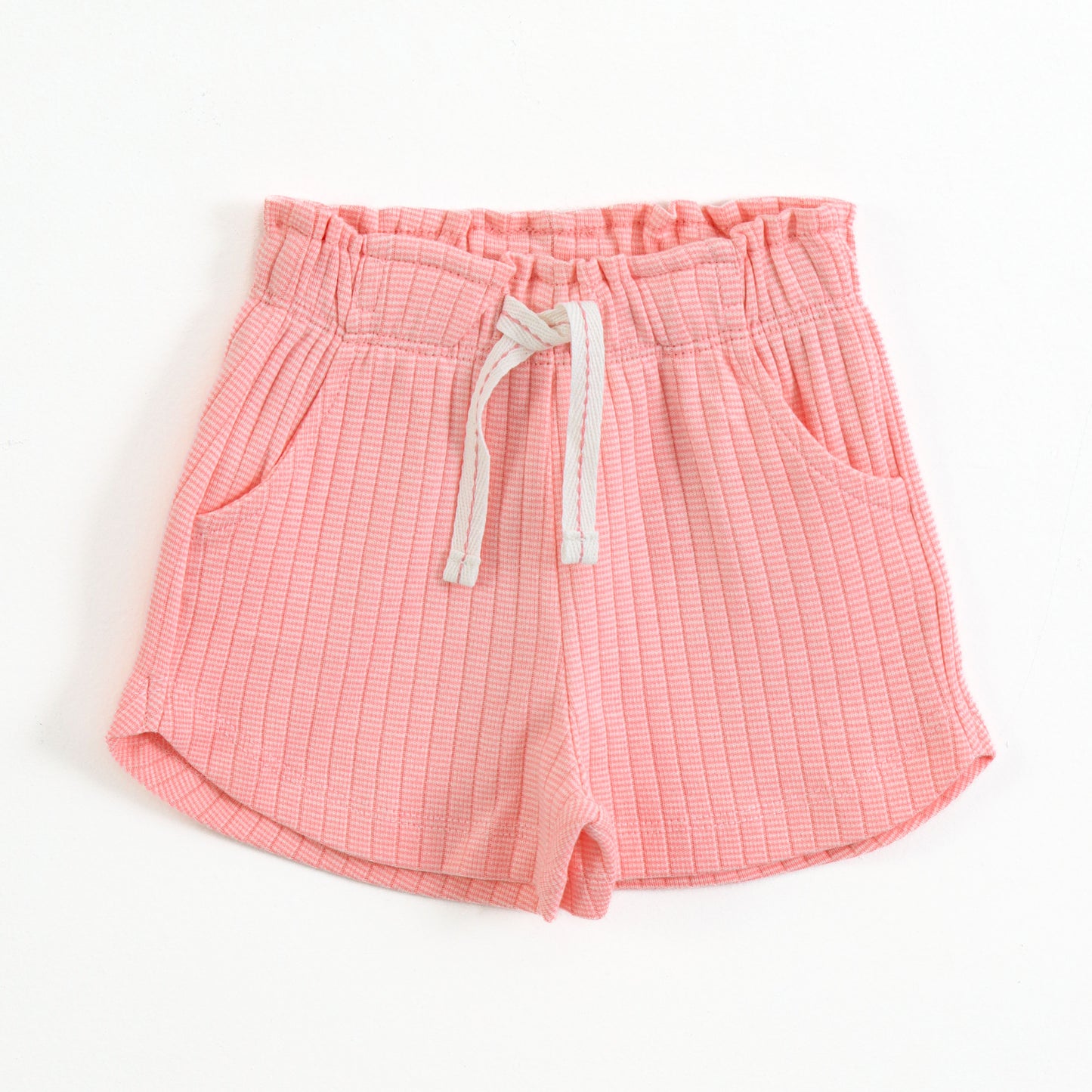 Baby Girls Cotton Co- Set | Ribbed Top & Shorts | Tassel Detail | Elastic Waist | Summer Outfit