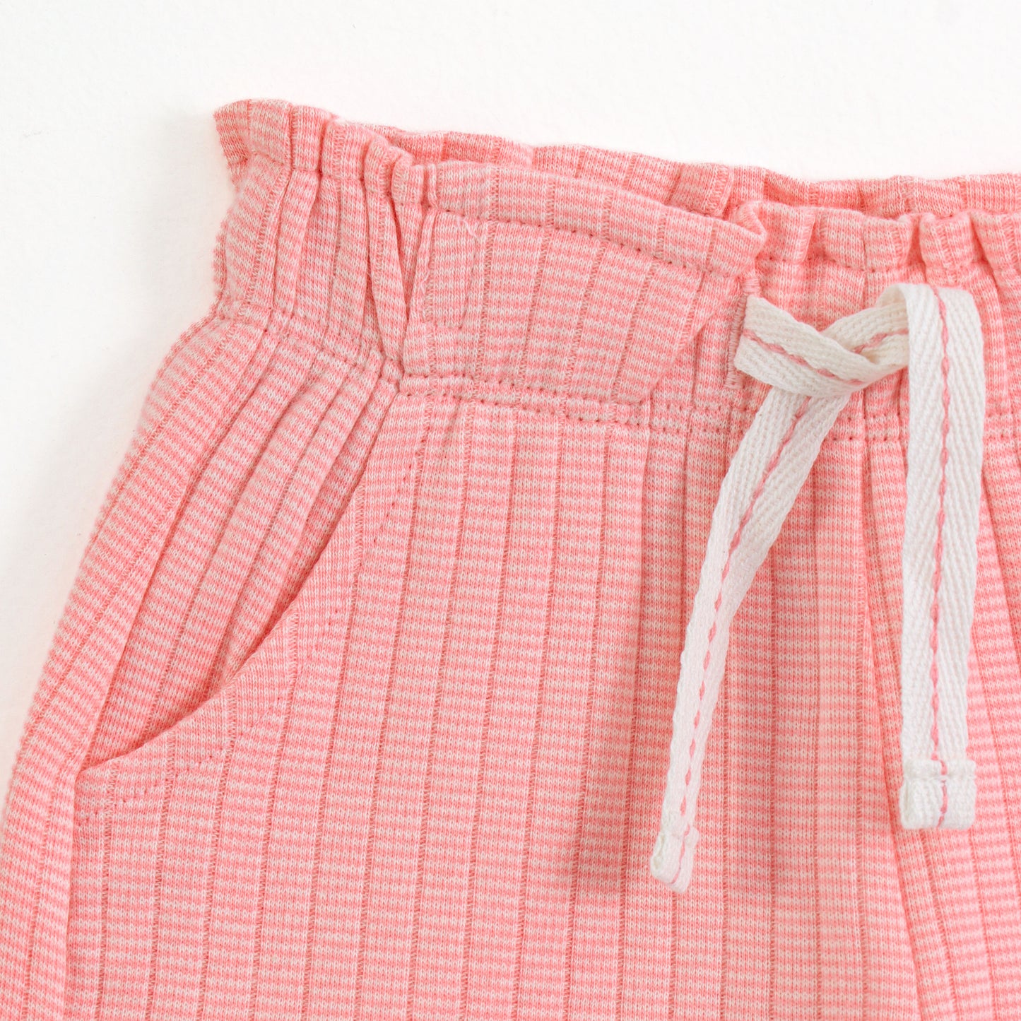 Baby Girls Cotton Co- Set | Ribbed Top & Shorts | Tassel Detail | Elastic Waist | Summer Outfit
