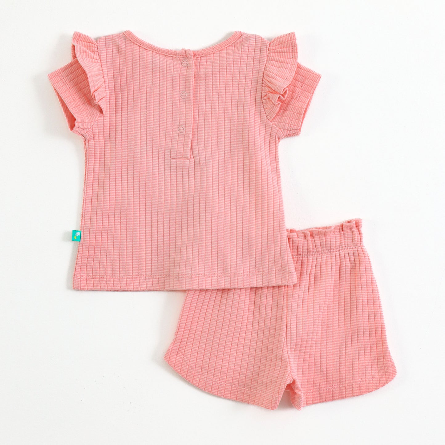 Baby Girls Cotton Co- Set | Ribbed Top & Shorts | Tassel Detail | Elastic Waist | Summer Outfit