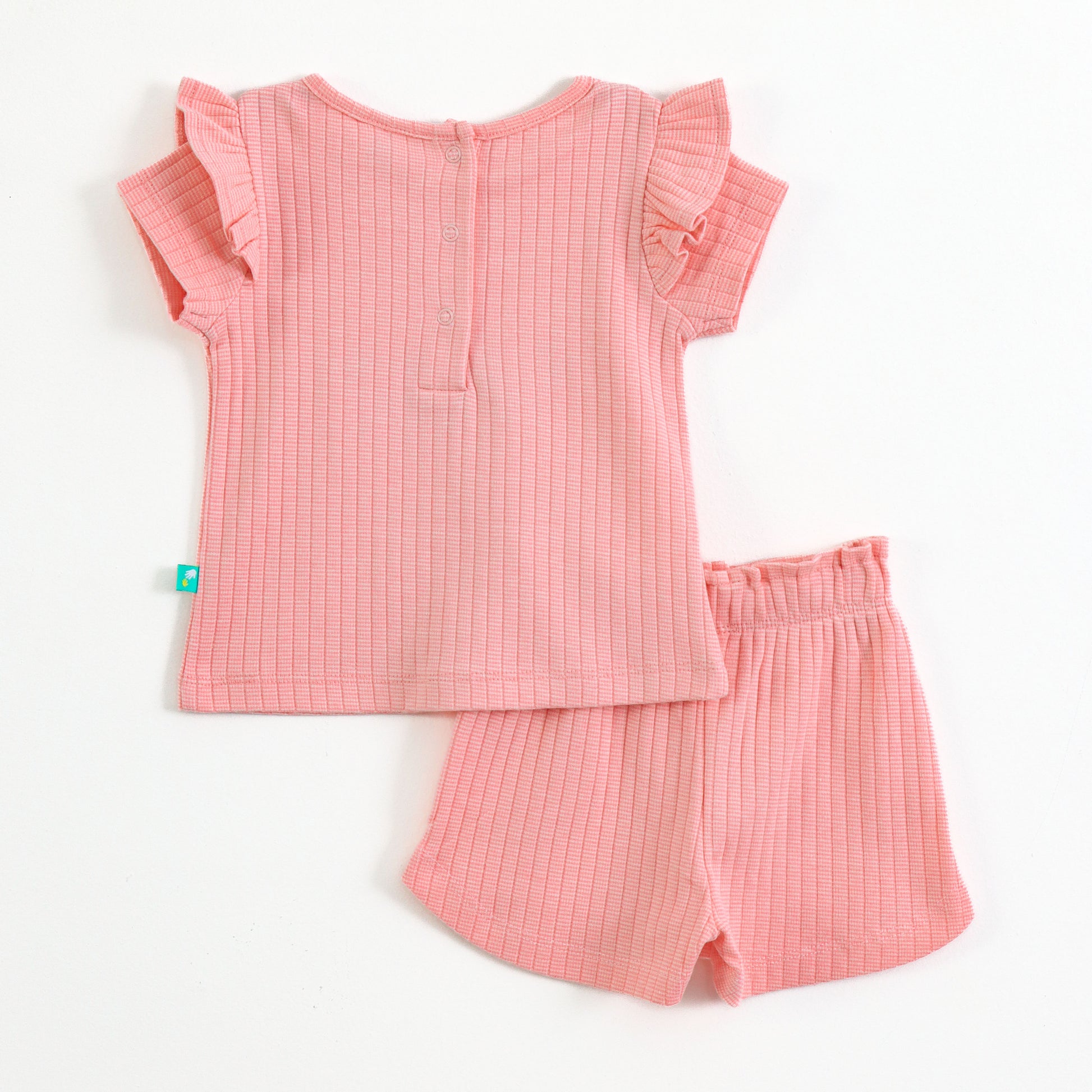 Baby Girls Cotton Co- Set | Ribbed Top & Shorts | Tassel Detail | Elastic Waist | Summer Outfit