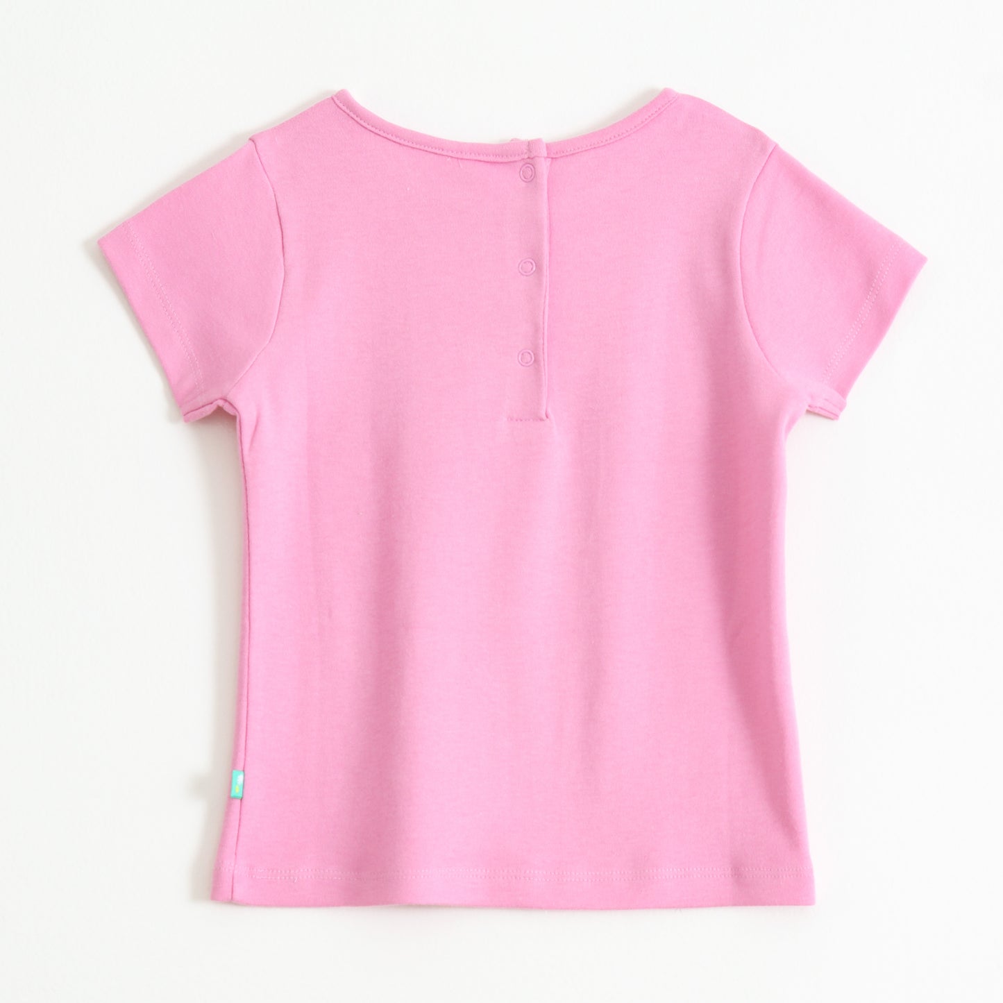 Baby Girls Pink Flower Power Graphic Printed Cotton T-Shirt