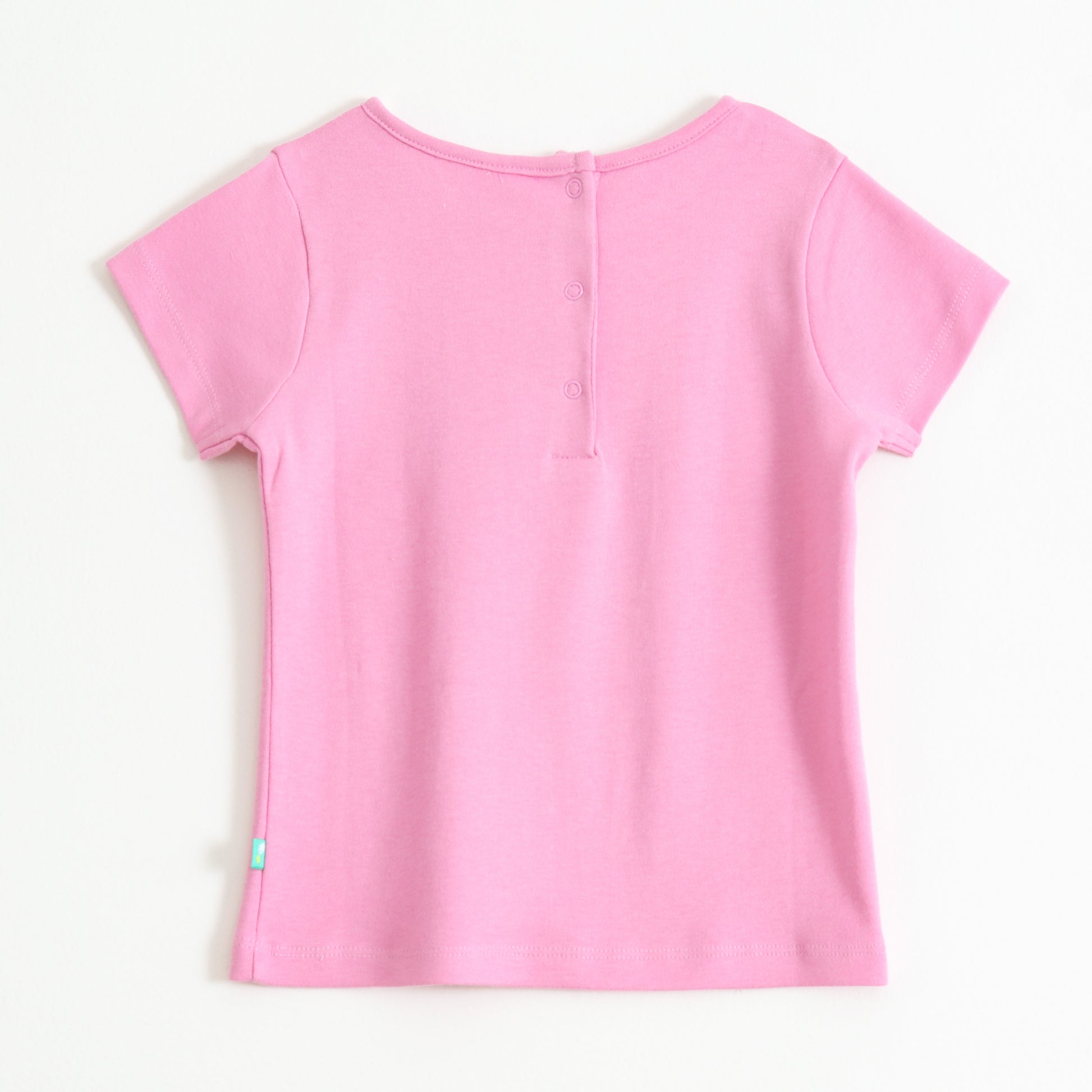 Baby Girls Pink Flower Power Graphic Printed Cotton T-Shirt