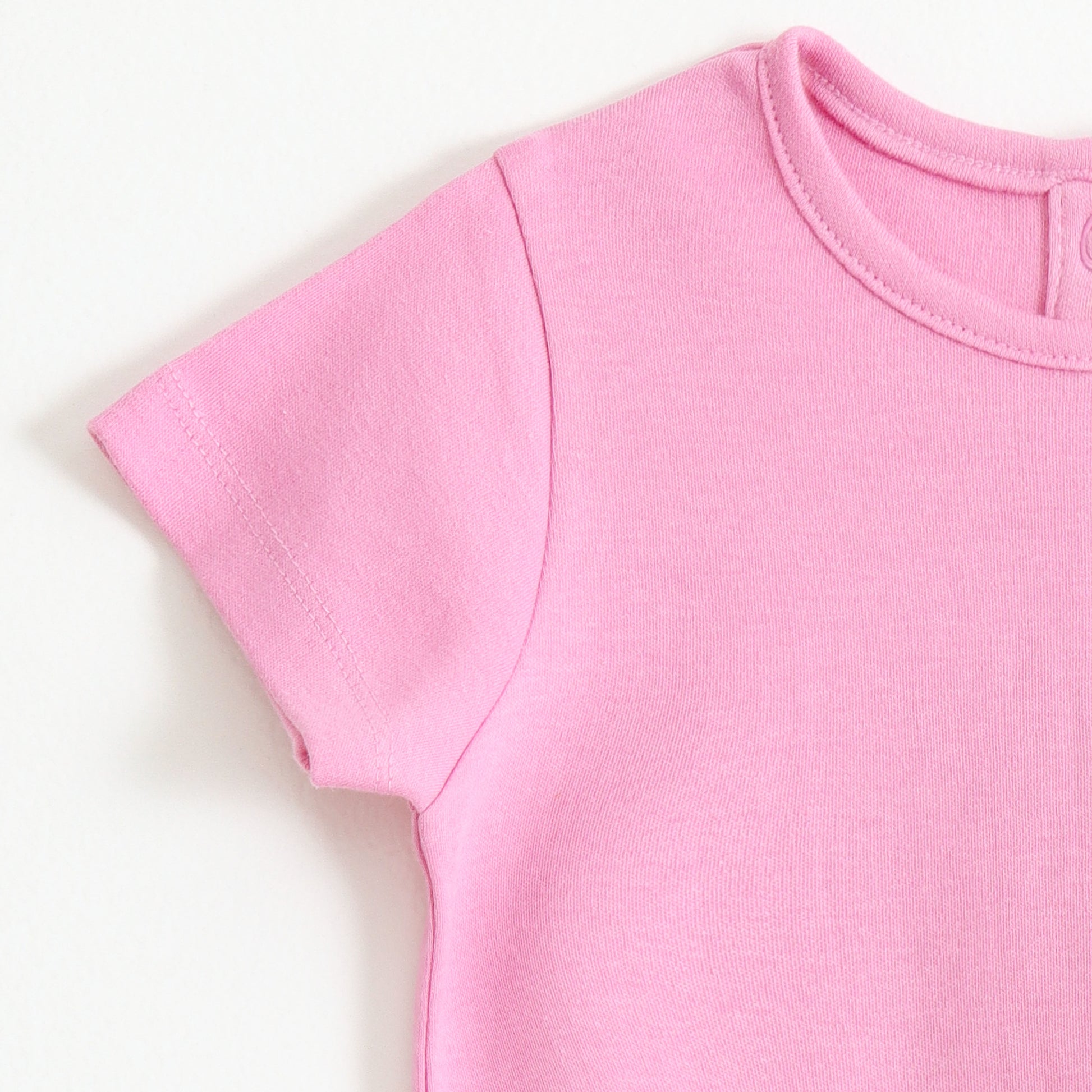 Baby Girls Pink Flower Power Graphic Printed Cotton T-Shirt