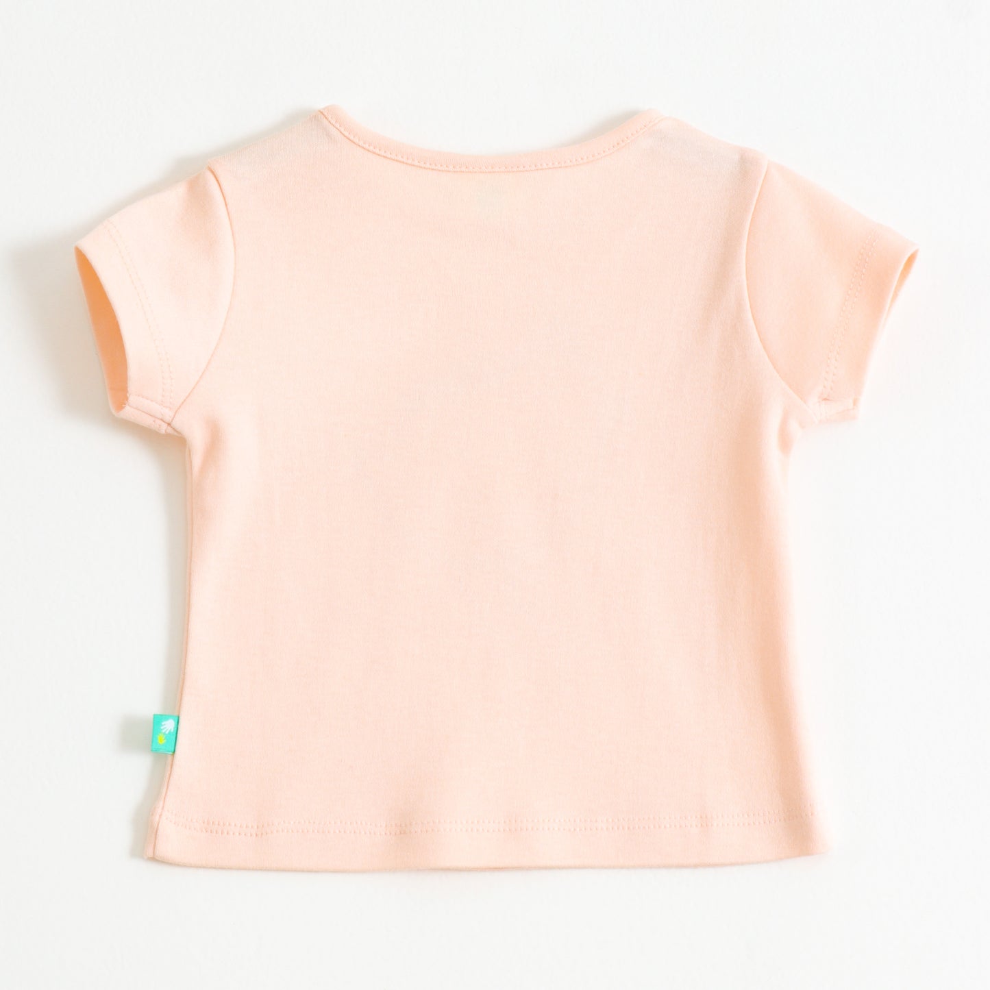 Baby Girls Peach Chick Graphic Printed Cotton T-Shirt