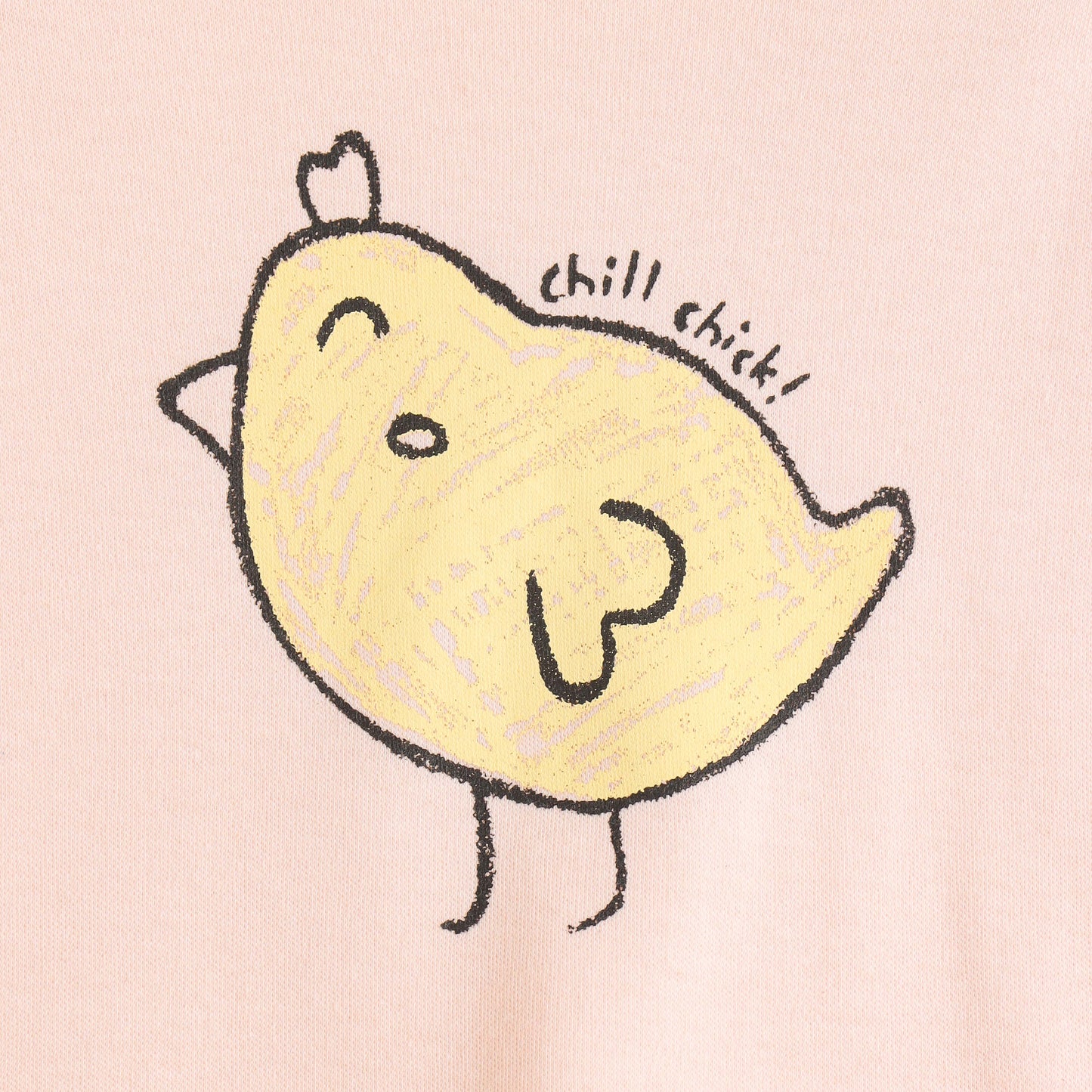 Baby Girls Peach Chick Graphic Printed Cotton T-Shirt