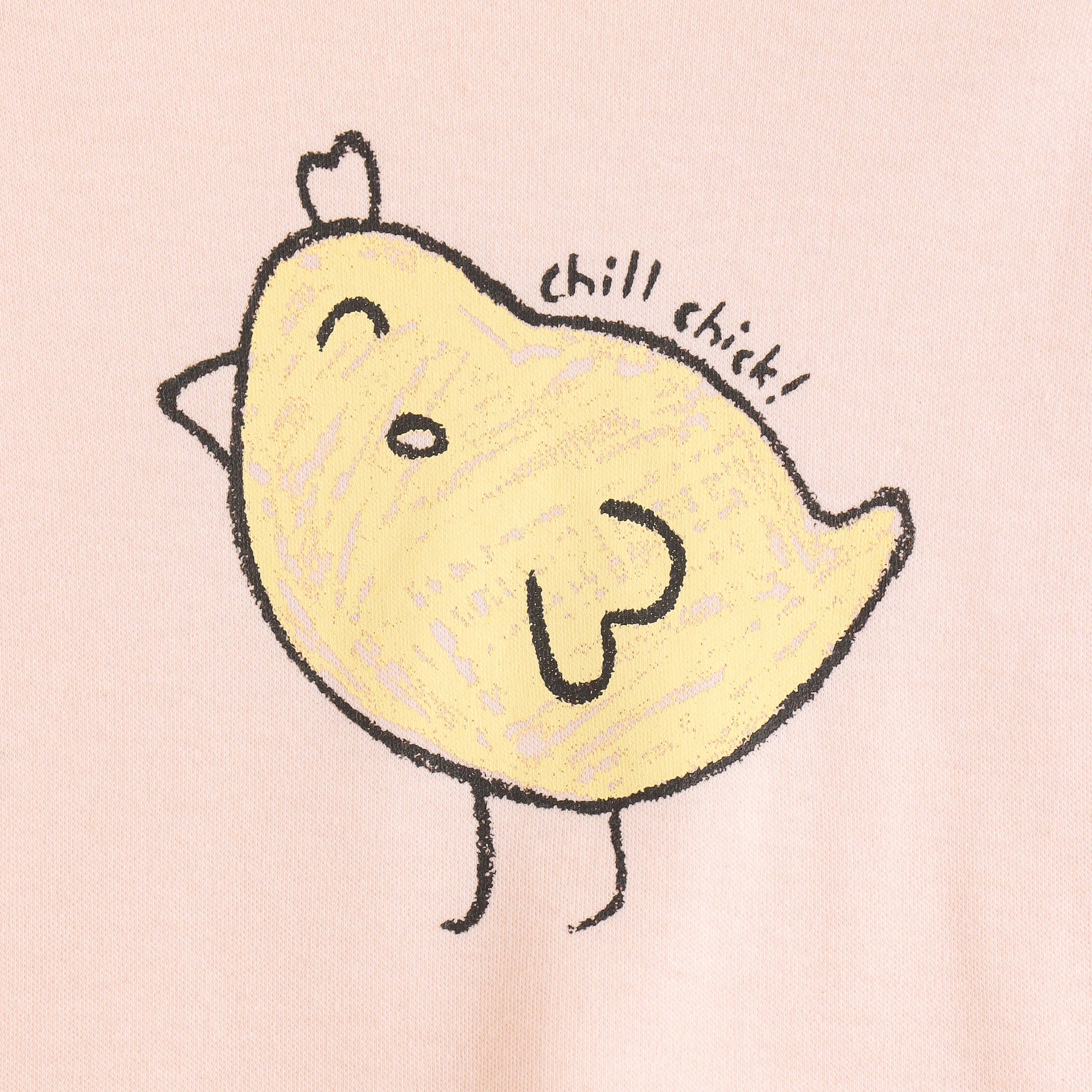 Baby Girls Peach Chick Graphic Printed Cotton T-Shirt