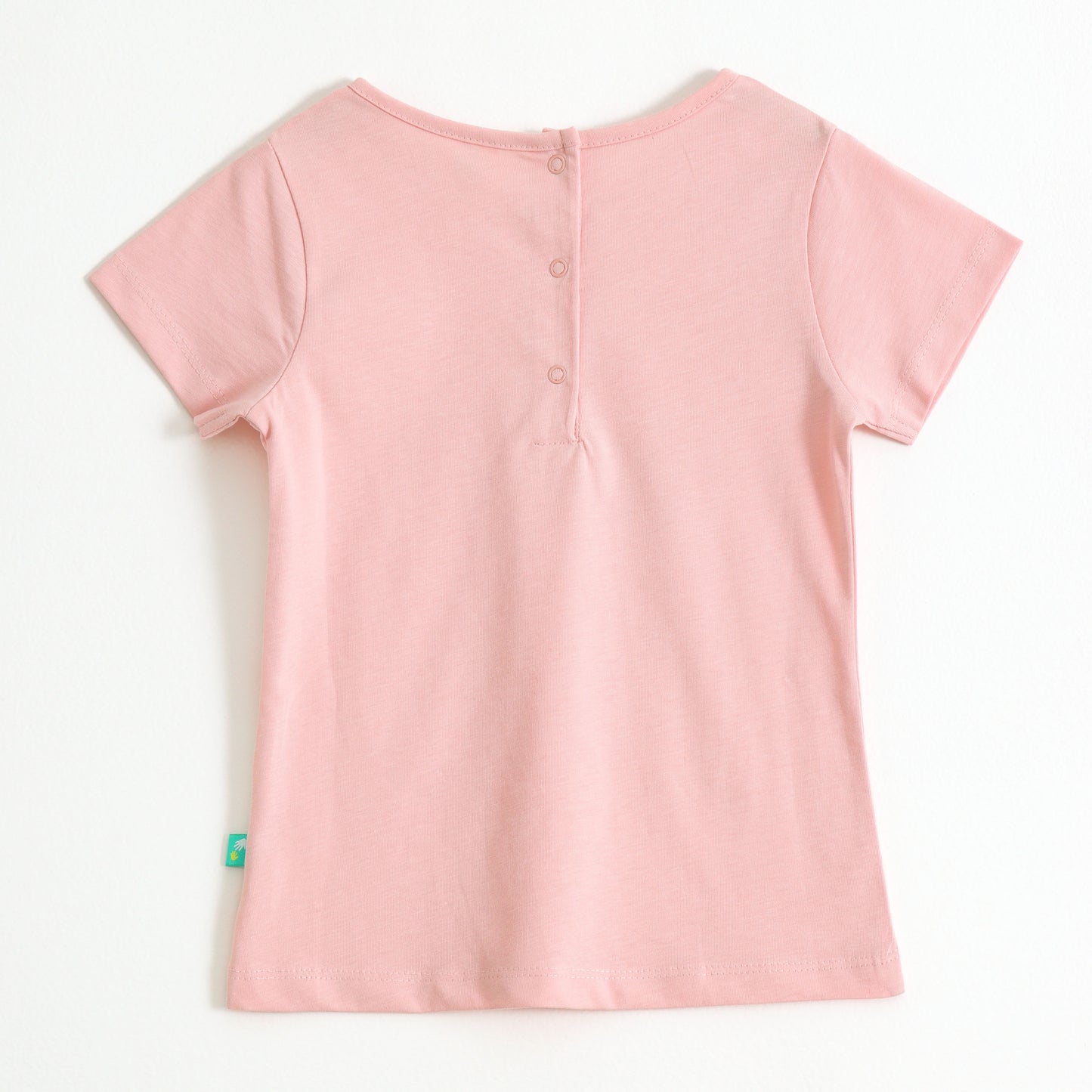 Baby Girls Pink Little Dino Graphic Printed Cotton T-Shirt