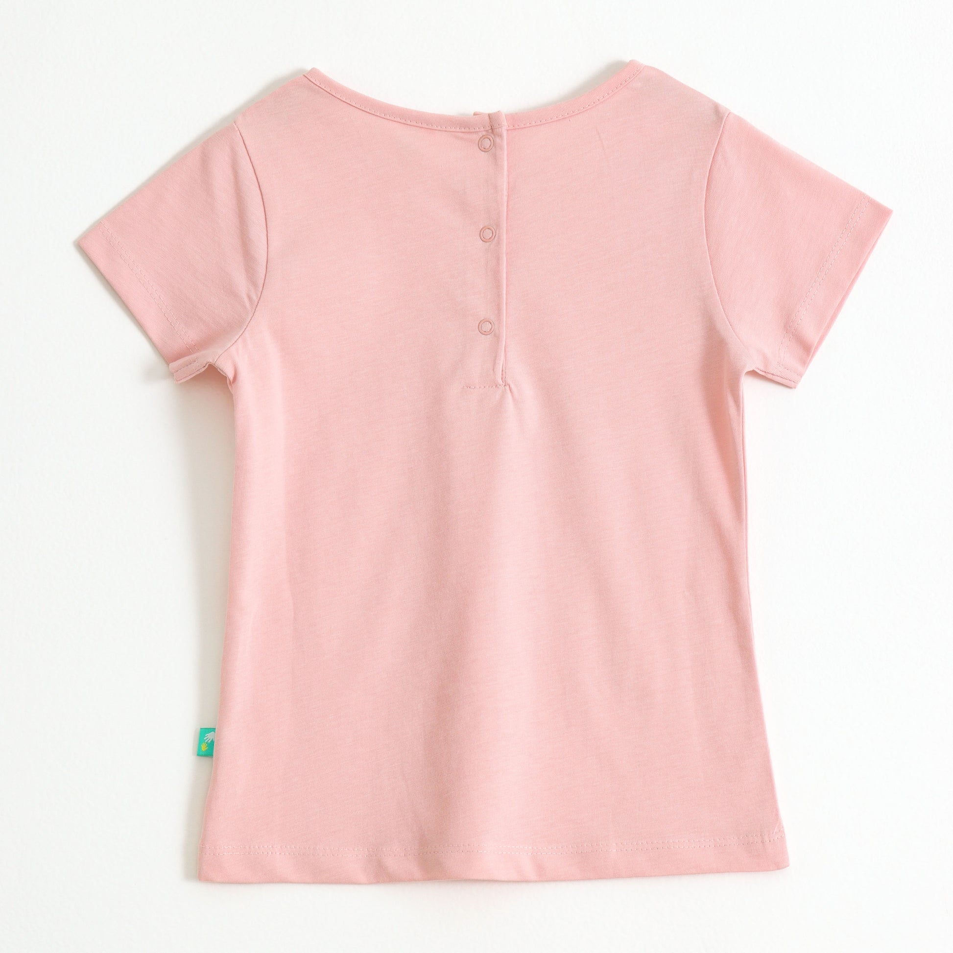 Baby Girls Pink Little Dino Graphic Printed Cotton T-Shirt