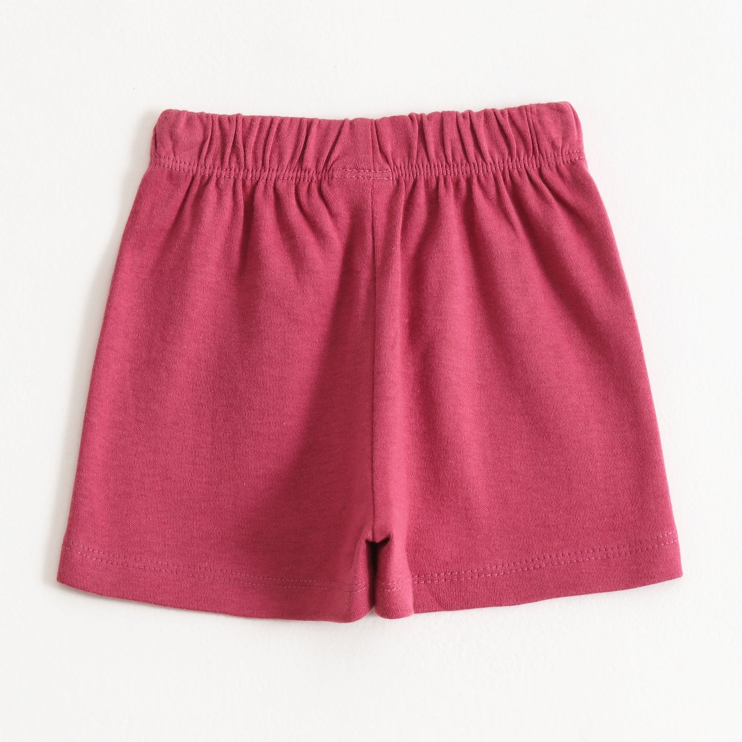 Girls Pink Flower Graphic Printed Cotton Knit Regular Fit Shorts