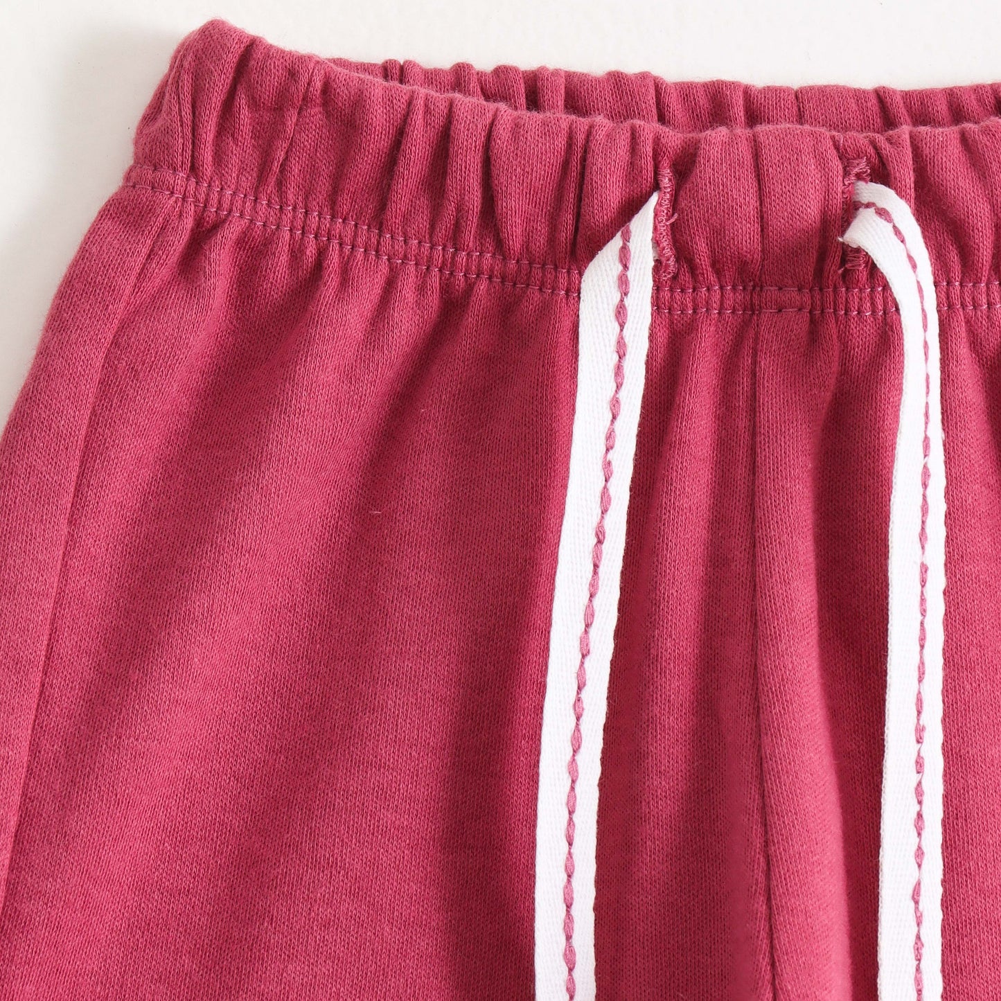Girls Pink Flower Graphic Printed Cotton Knit Regular Fit Shorts