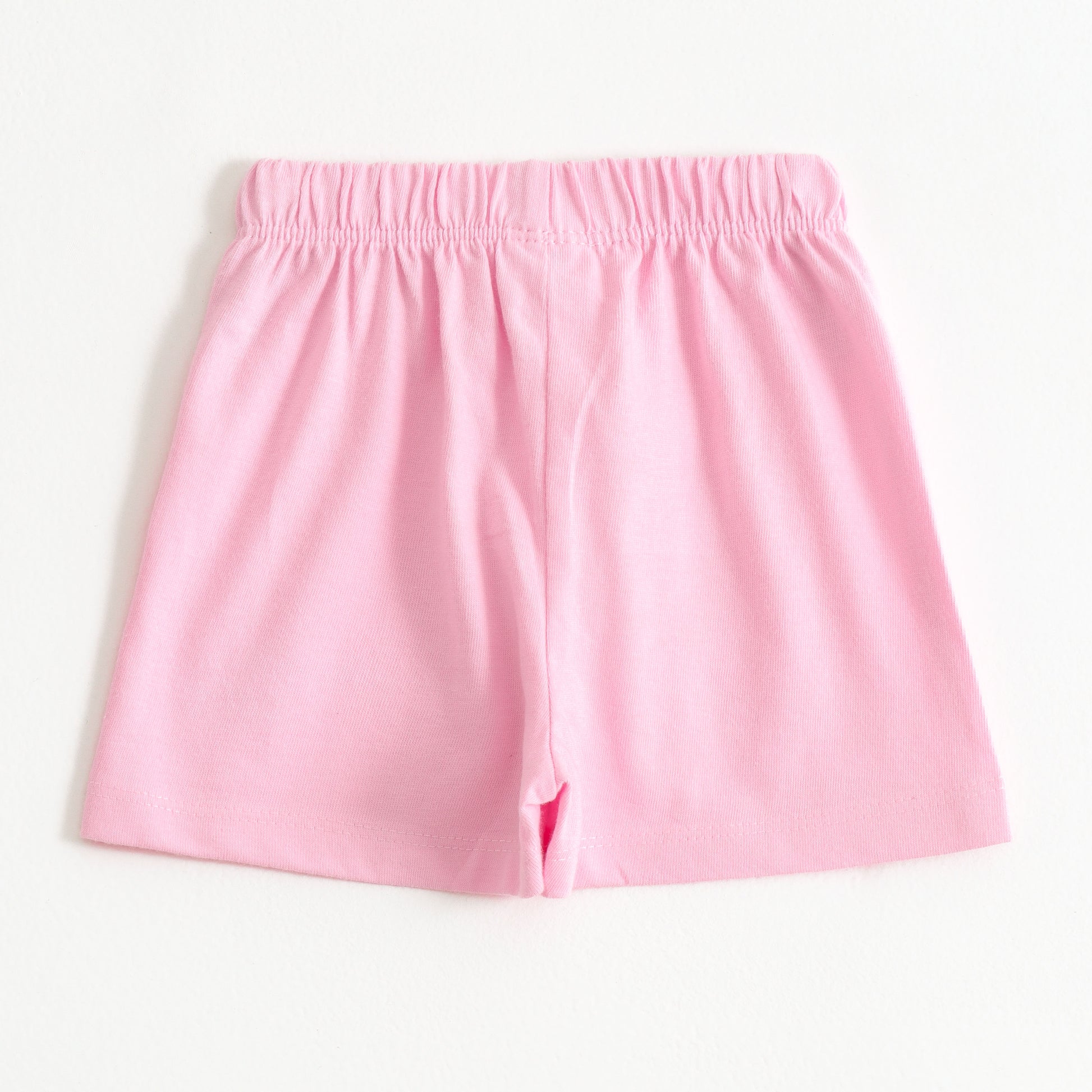 Girls Pink Cosmic Cutie Graphic Printed Cotton Knit Regular Fit Shorts
