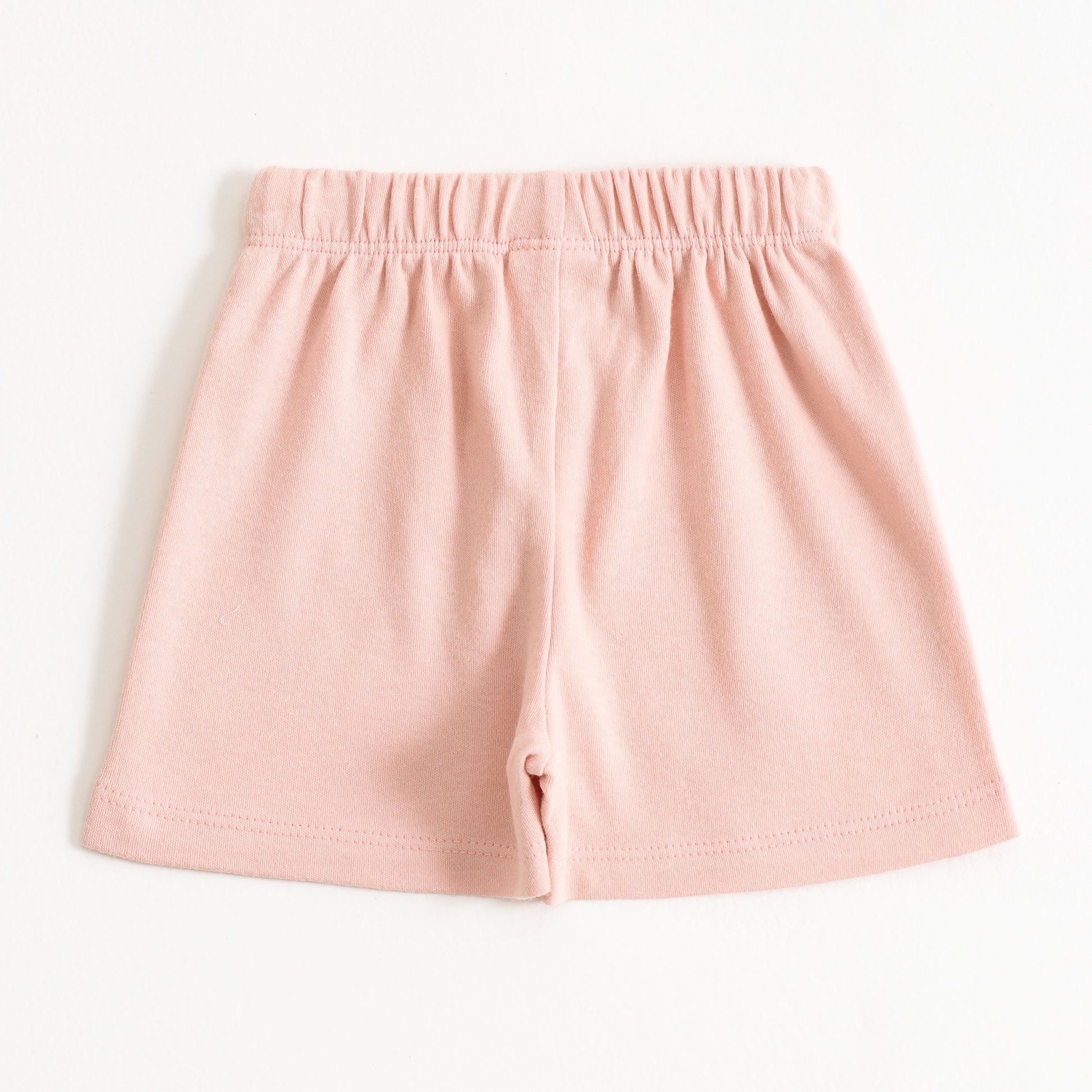 Baby Girls Pink Sun Print Cotton Knit Shorts | Soft Elastic Waist