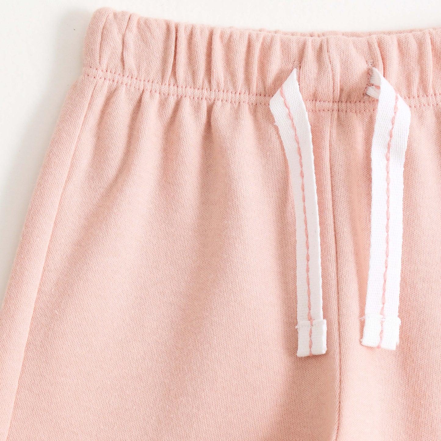 Baby Girls Pink Sun Print Cotton Knit Shorts | Soft Elastic Waist