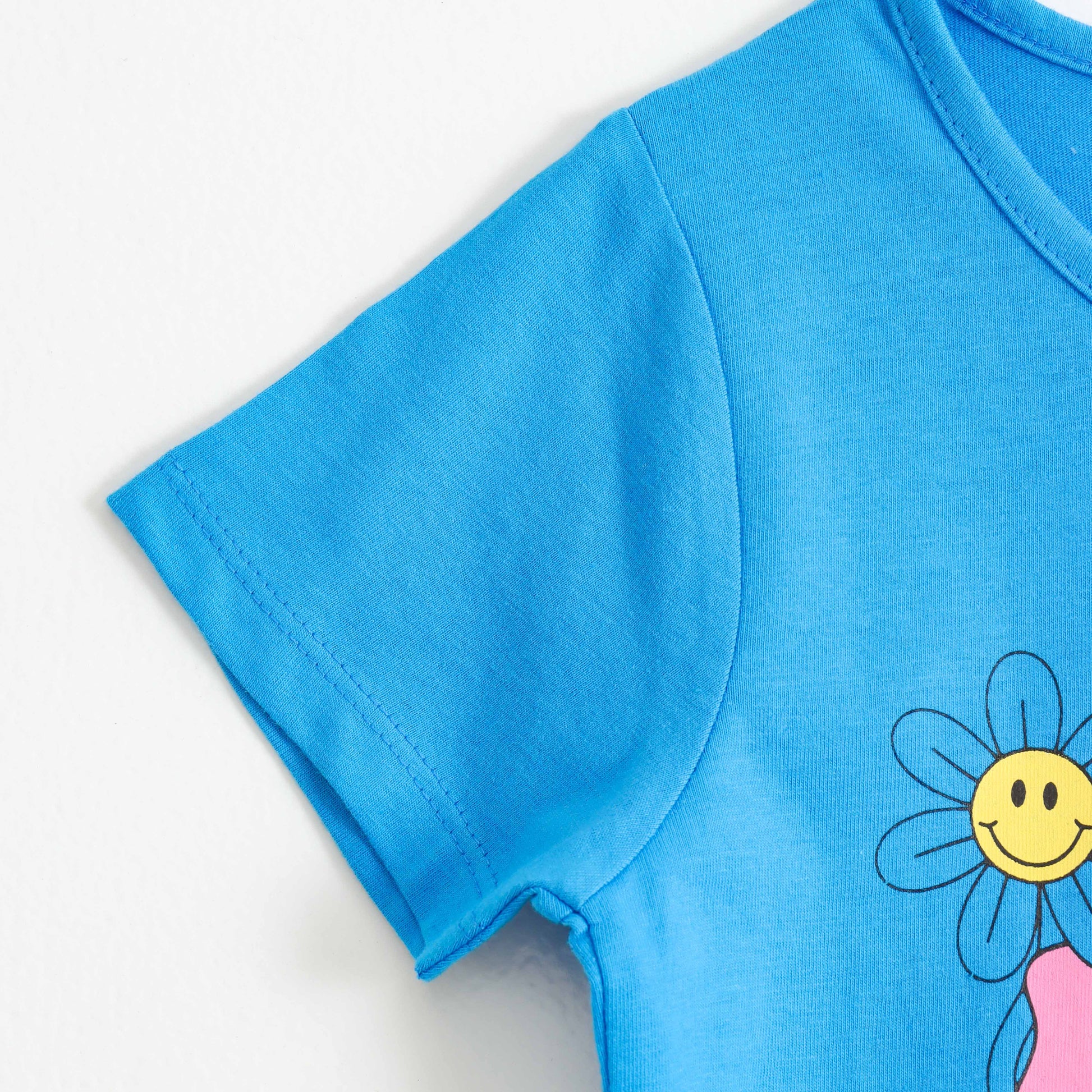 Girls Blue "The Magic Is In You" Graphic Printed Cotton T-Shirt