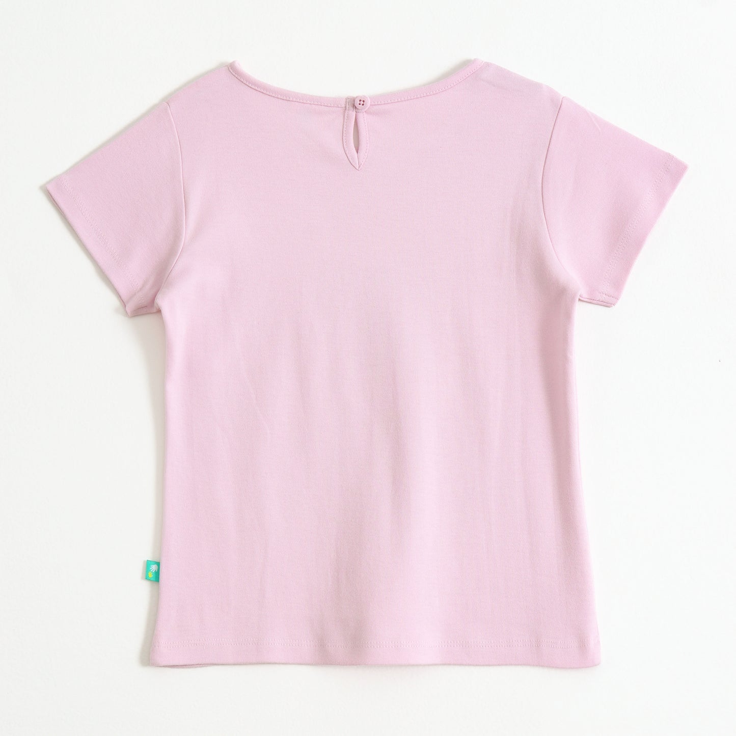 Girls Pink Friends Forever Bunny Graphic Printed Cotton T-Shirt