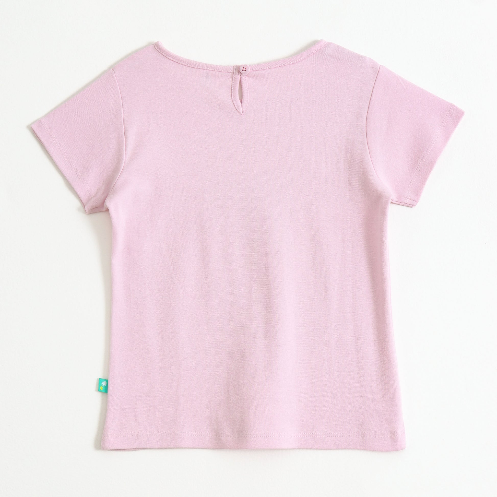 Girls Pink Friends Forever Bunny Graphic Printed Cotton T-Shirt