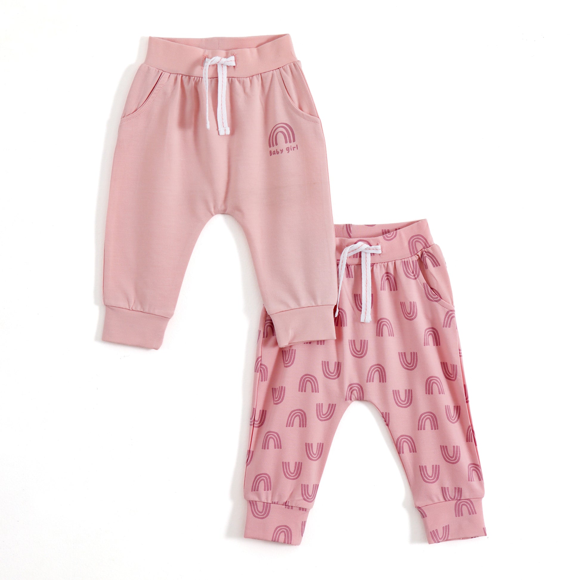 JusCubs Baby Girls Jogger Pants Pack of 2
