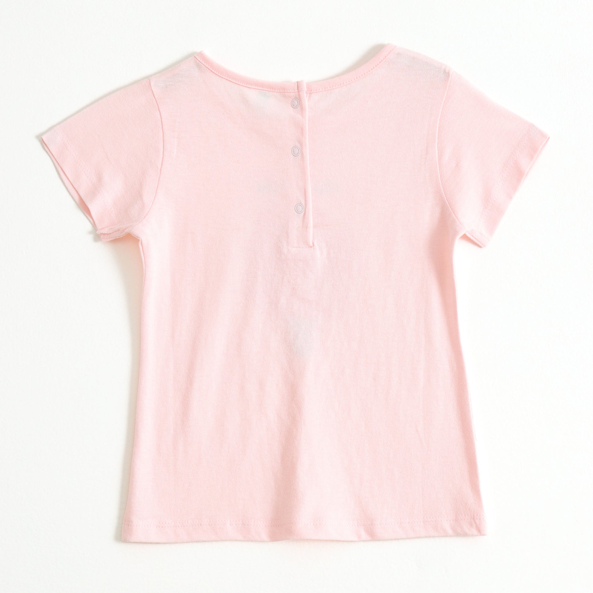 Girls Light Pink Family Tree Graphic Printed Cotton T-Shirt