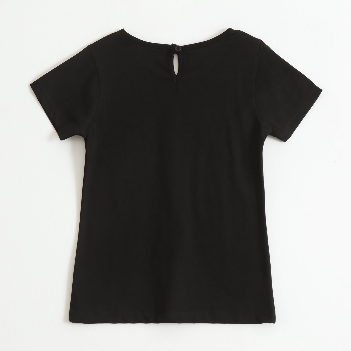 Girls Black She Can She Will Graphic Printed Cotton T-Shirt