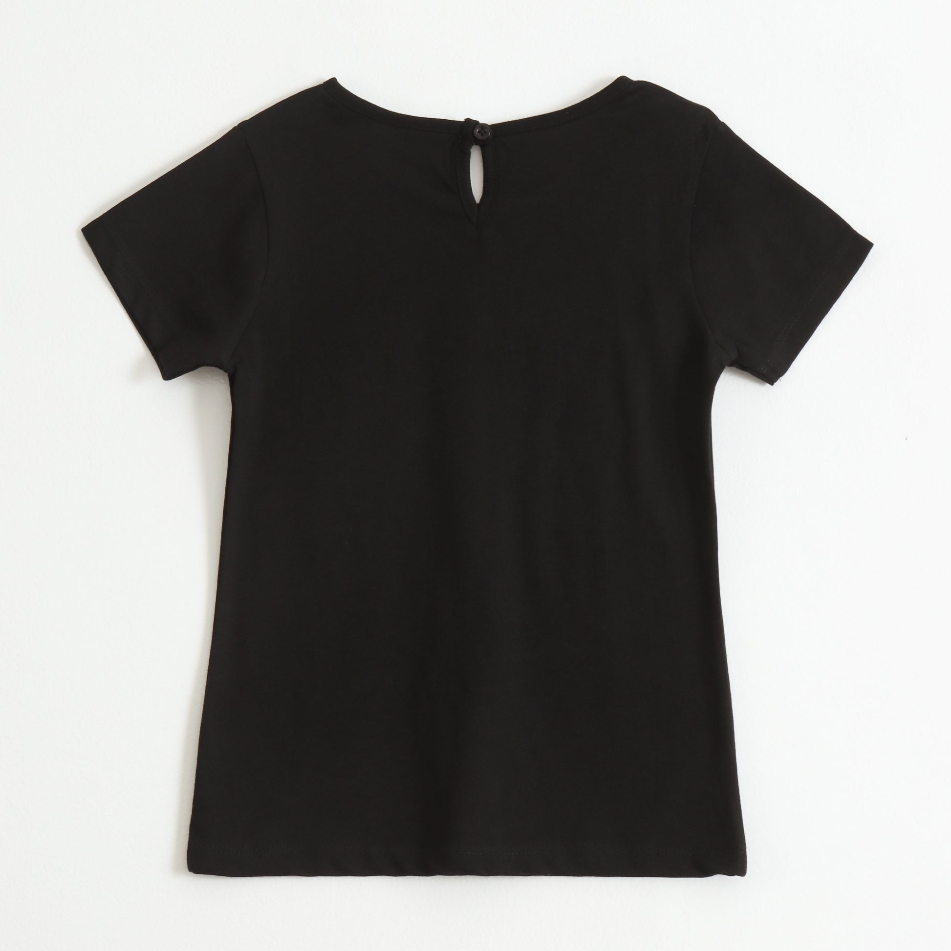 Girls Black She Can She Will Graphic Printed Cotton T-Shirt