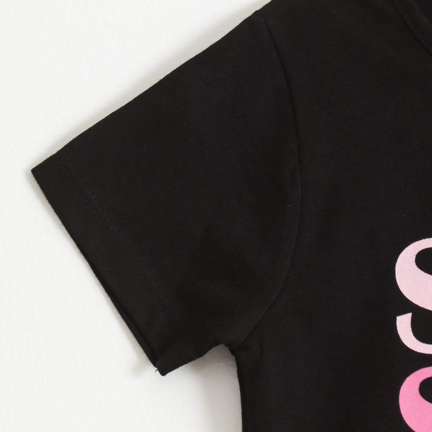 Girls Black She Can She Will Graphic Printed Cotton T-Shirt