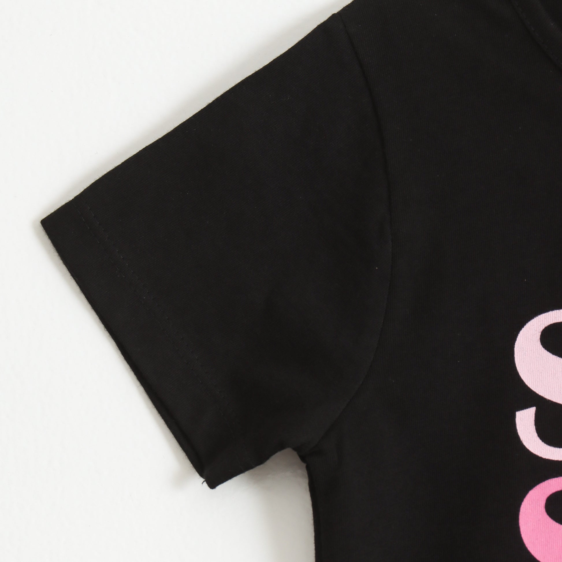 Girls Black She Can She Will Graphic Printed Cotton T-Shirt