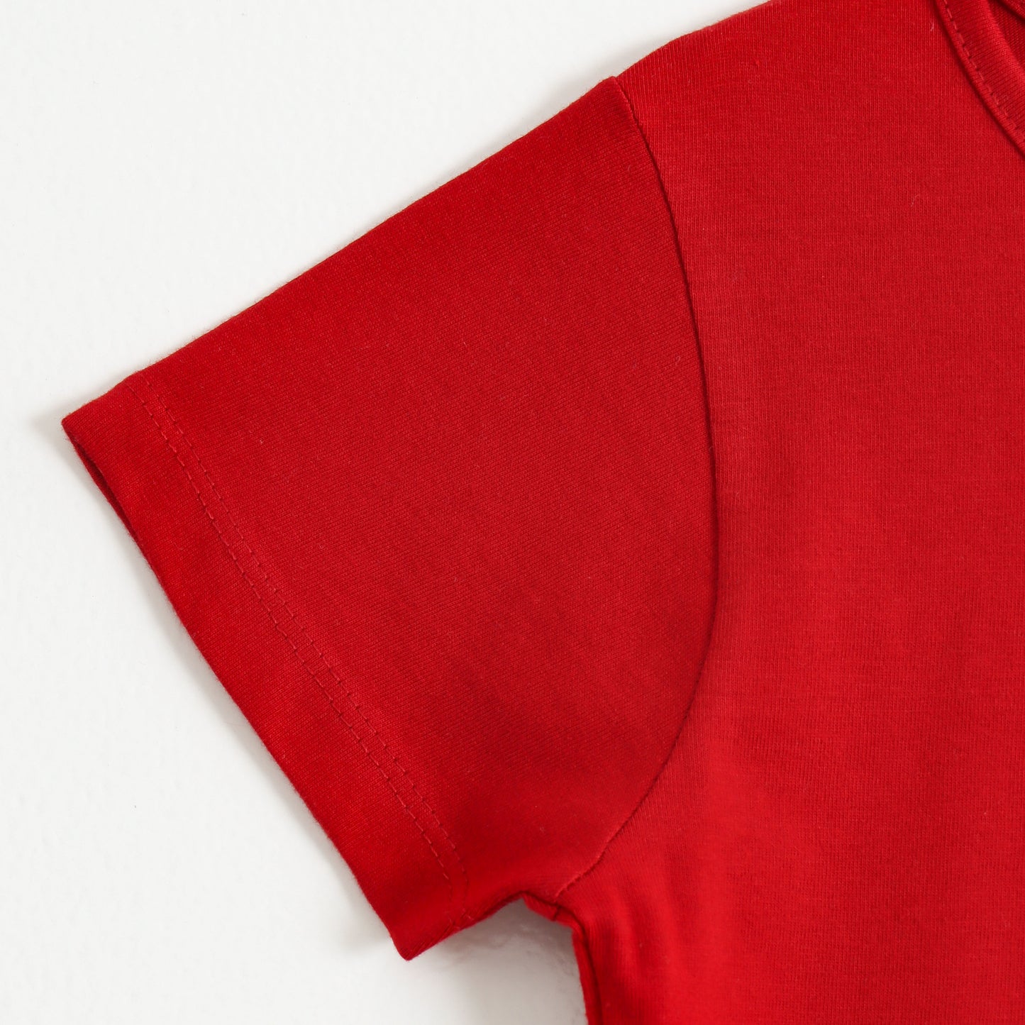 Girls Red Sparkle Ride Graphic Printed Cotton T-Shirt