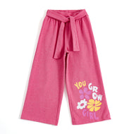 JusCubs Girls Pink Wide Leg Culotte Pants