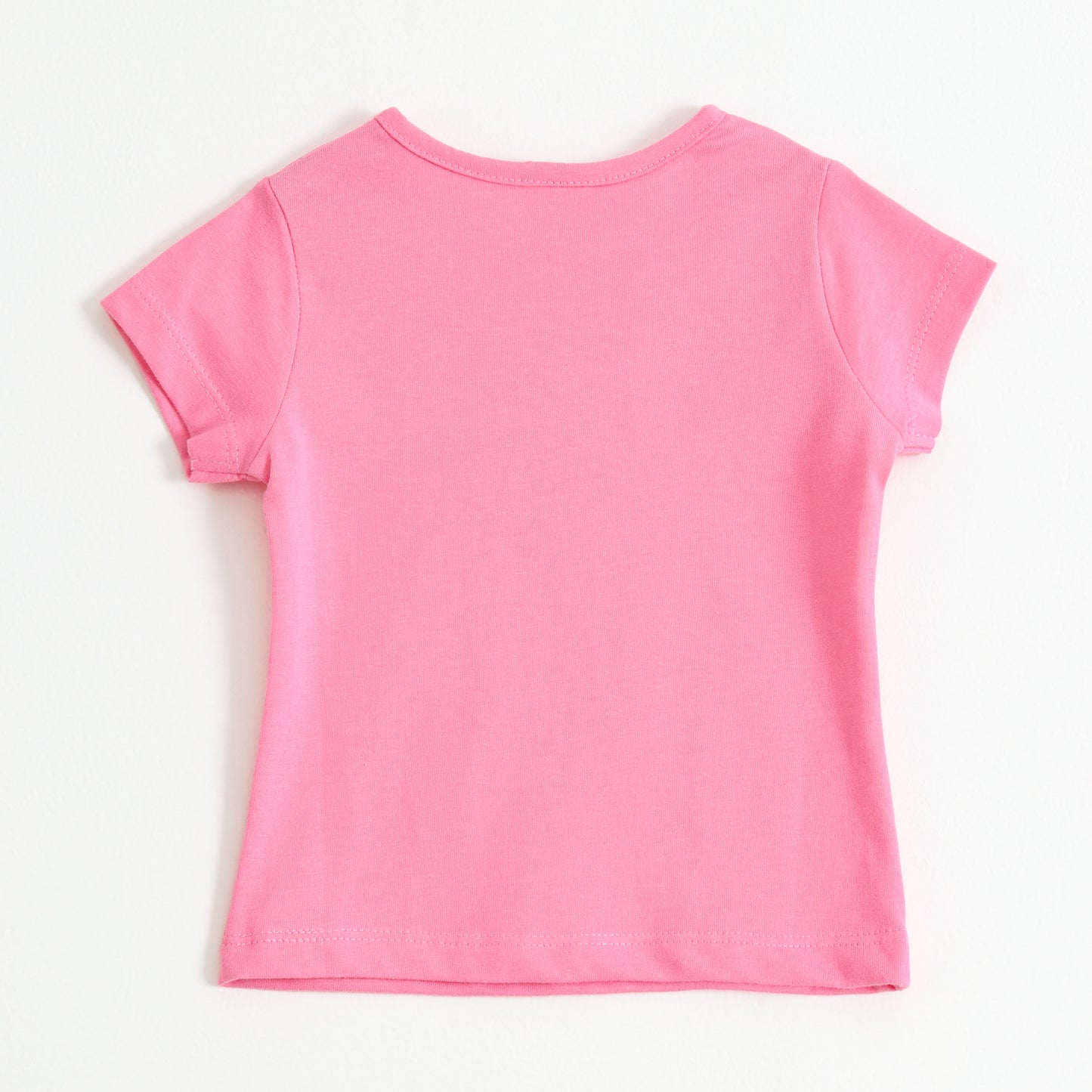 Baby Girls Pink Strawberry Graphic Printed Cotton T-Shirt