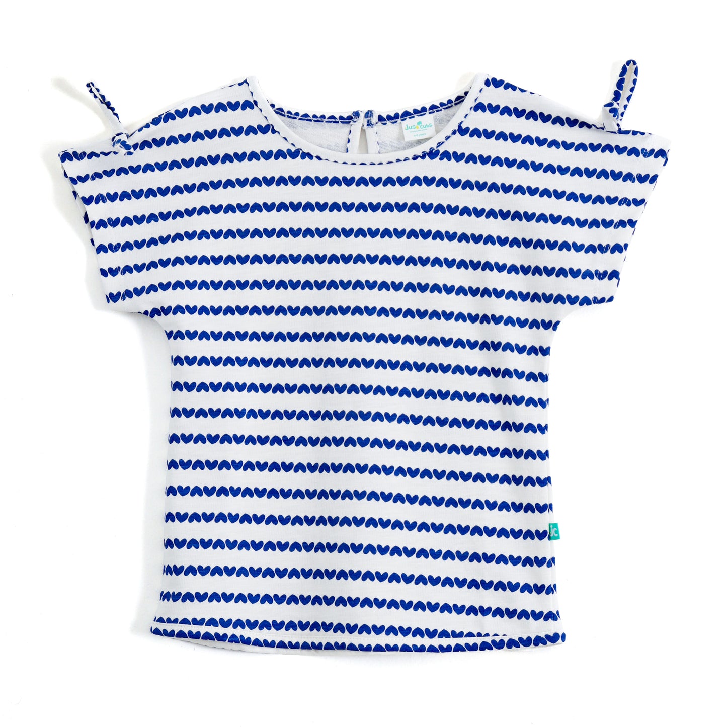 JusCubs Girls Heart Print Tie-Up Top
