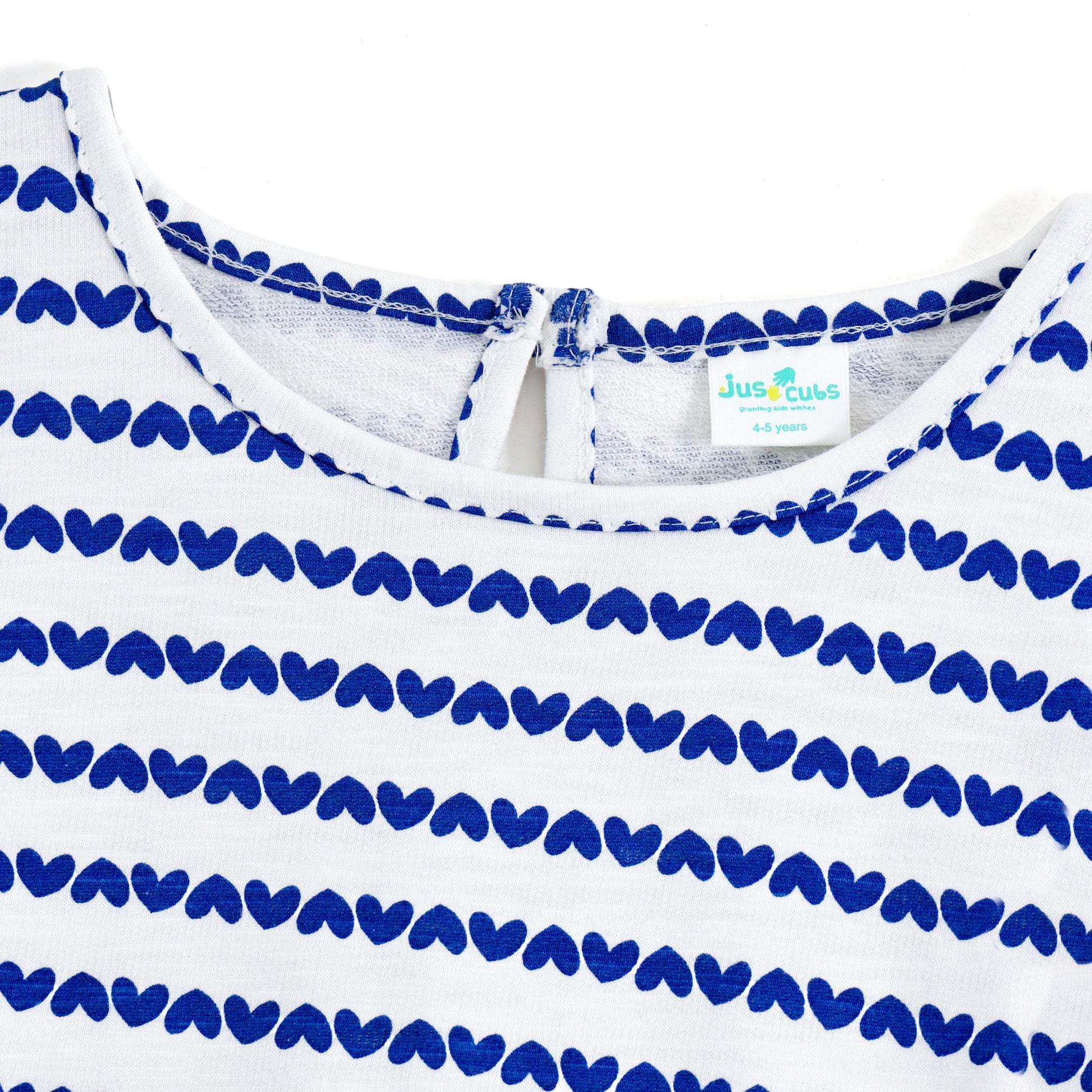 JusCubs Girls Heart Print Tie-Up Top