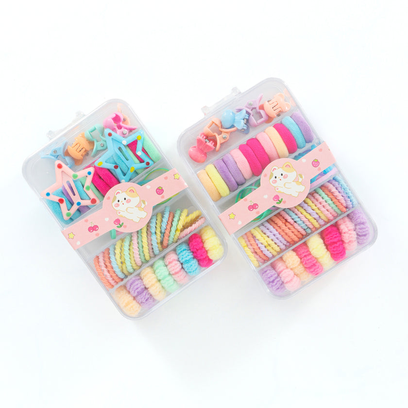 Girls Hair Accessories with Organizer Box - Pack of 2