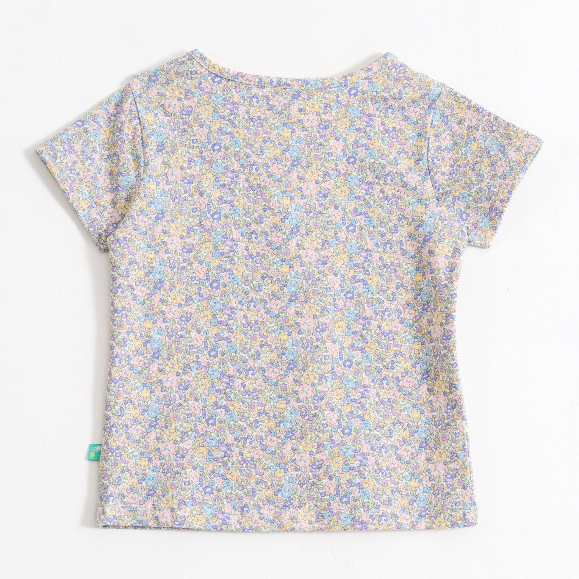 Baby Girls Floral Printed Dungaree with Half Sleeve T-Shirt Set