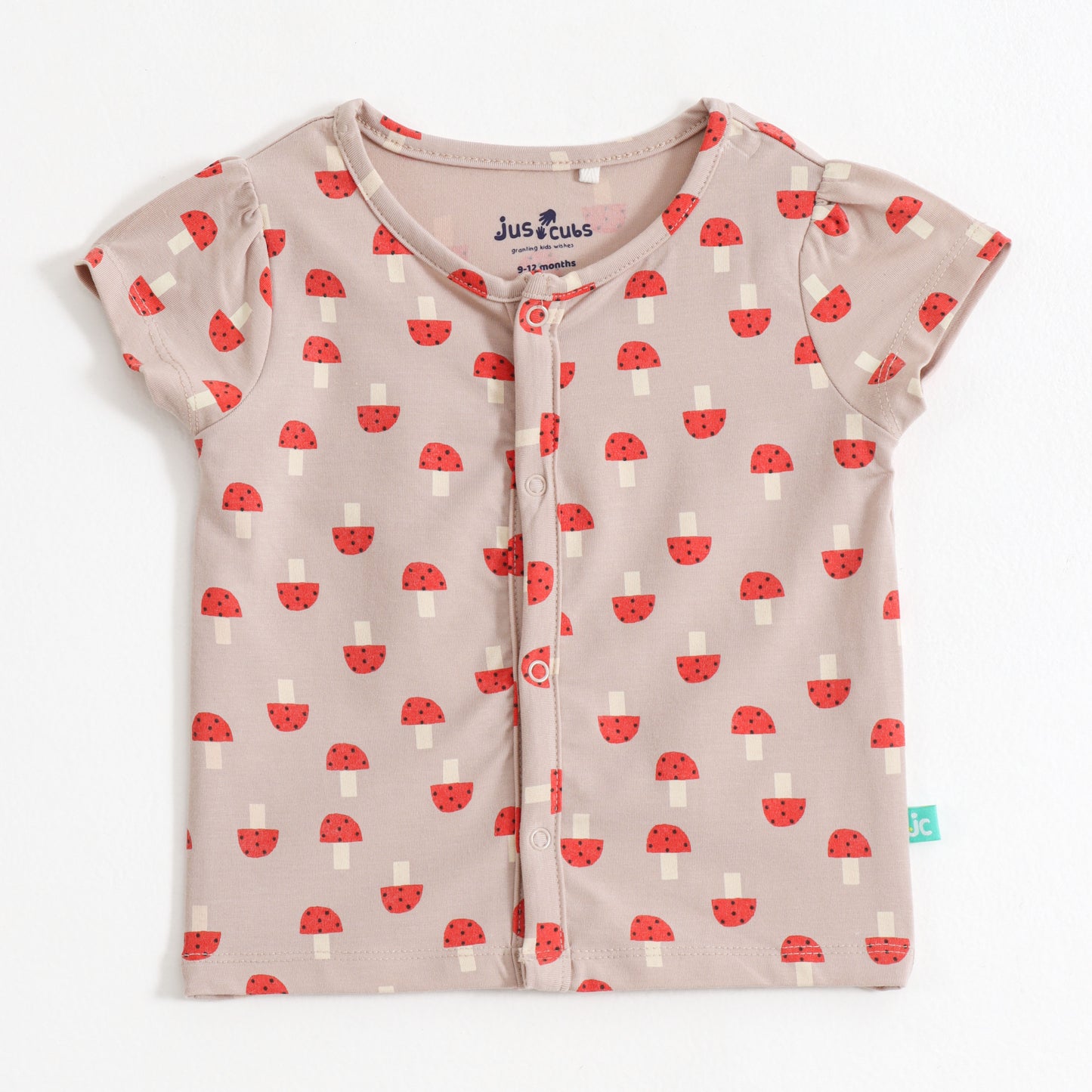 Baby Girls Cotton Front Open Half Sleeve T-Shirt Pack of 2