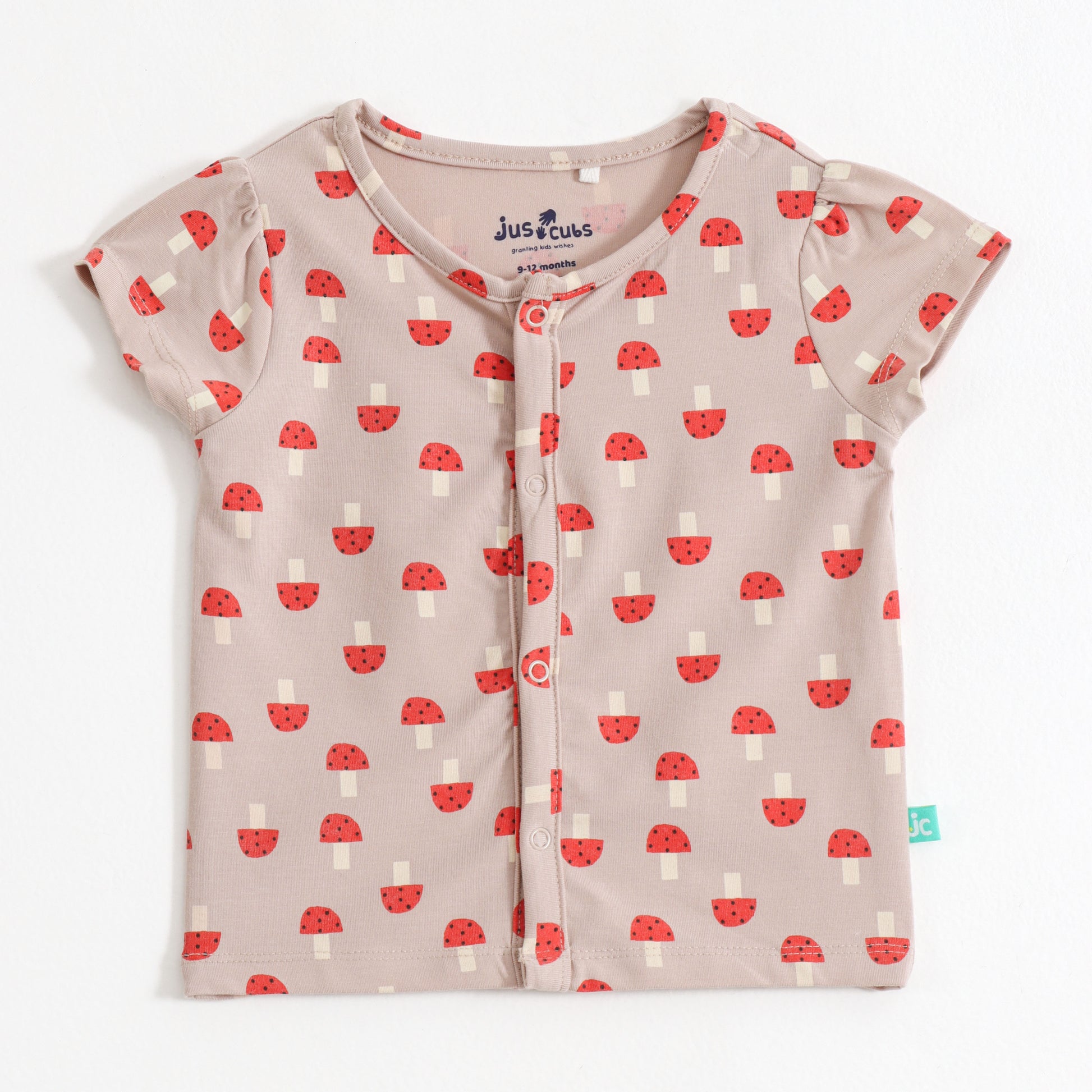 Baby Girls Cotton Front Open Half Sleeve T-Shirt Pack of 2