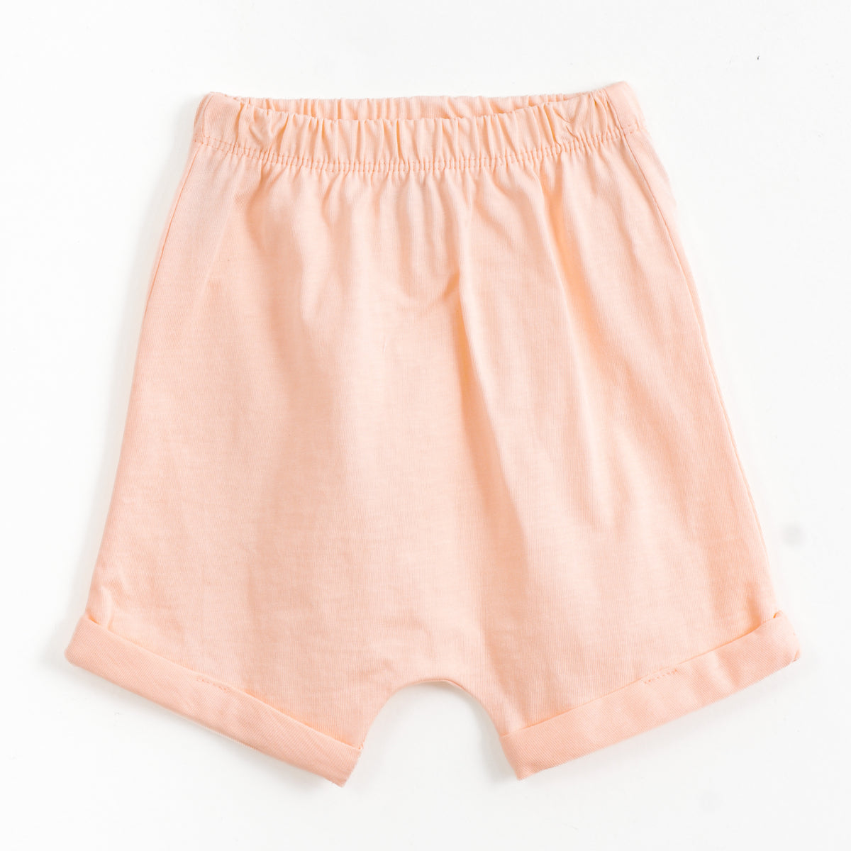 JusCubs Baby Girls Peach Pack of 2 Shorts – Seahorse Print & Solid