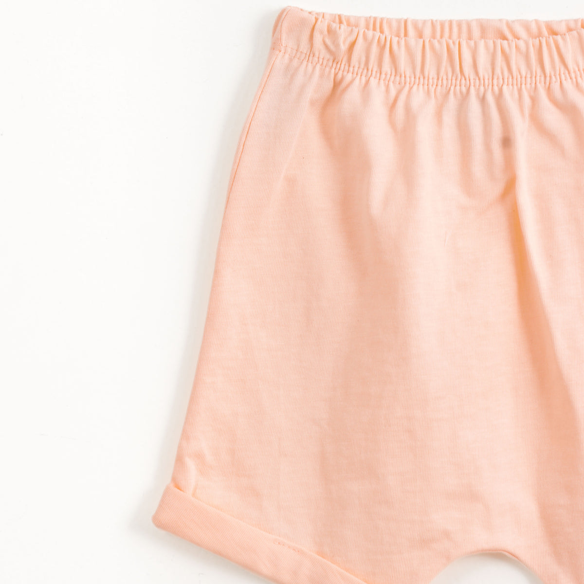 JusCubs Baby Girls Peach Pack of 2 Shorts – Seahorse Print & Solid