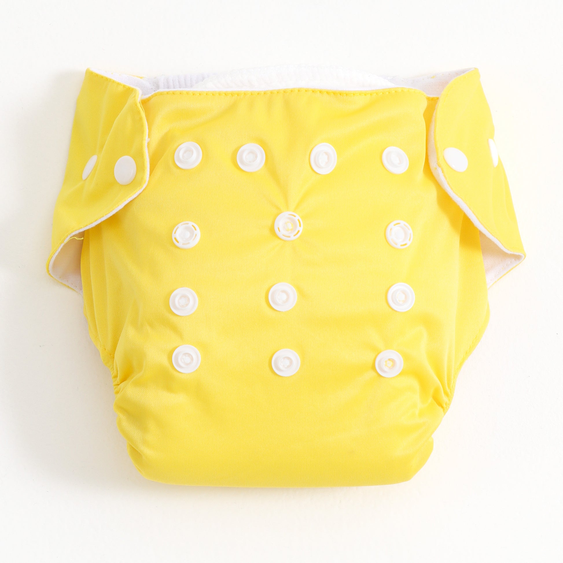 Baby Reusable Adjustable Cloth Diaper Pack of 2 – Yellow Solid & Alphabet Animal Print | Washable |