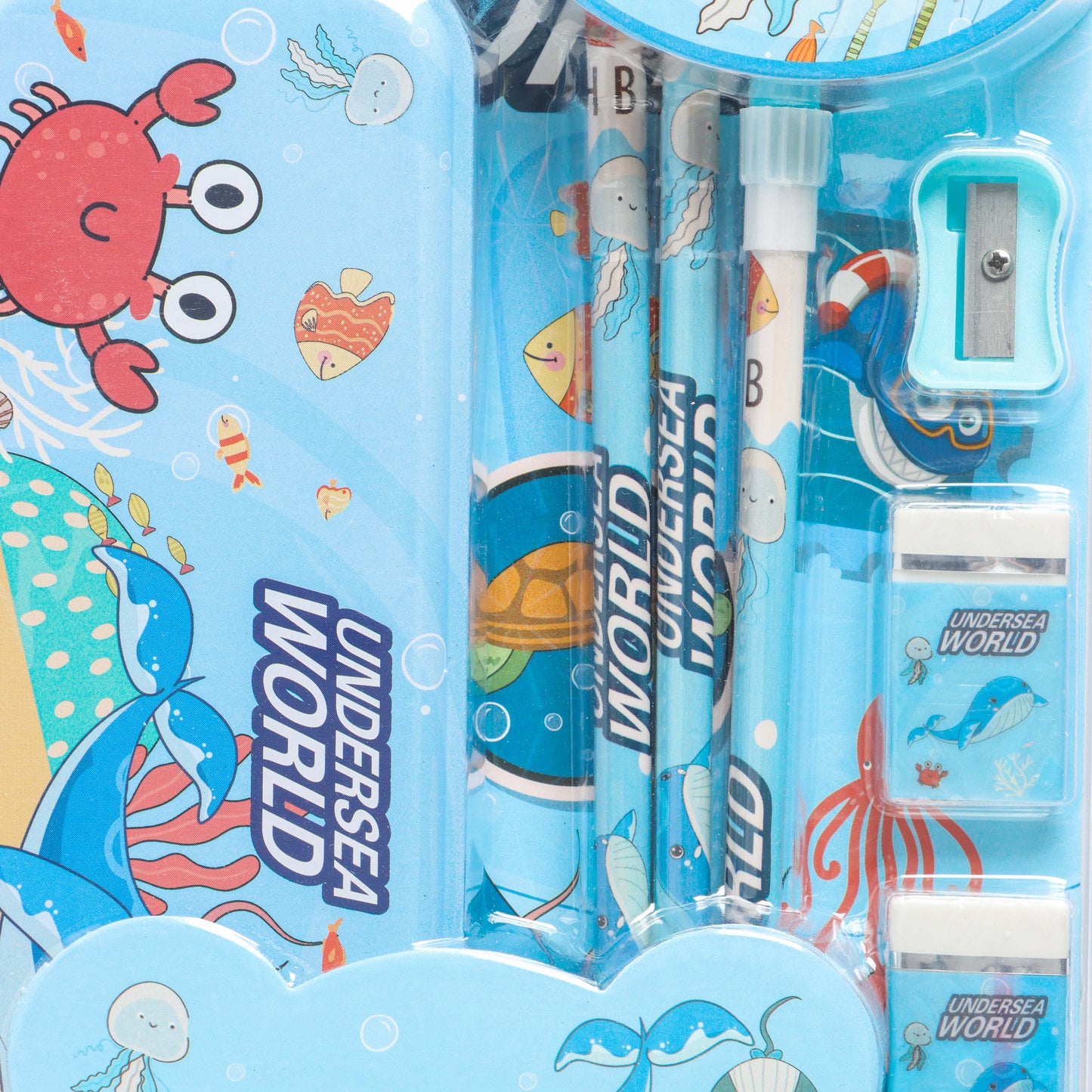 Kids Cartoon Stationery Kit with Pencil Box – Assorted Pack of 1