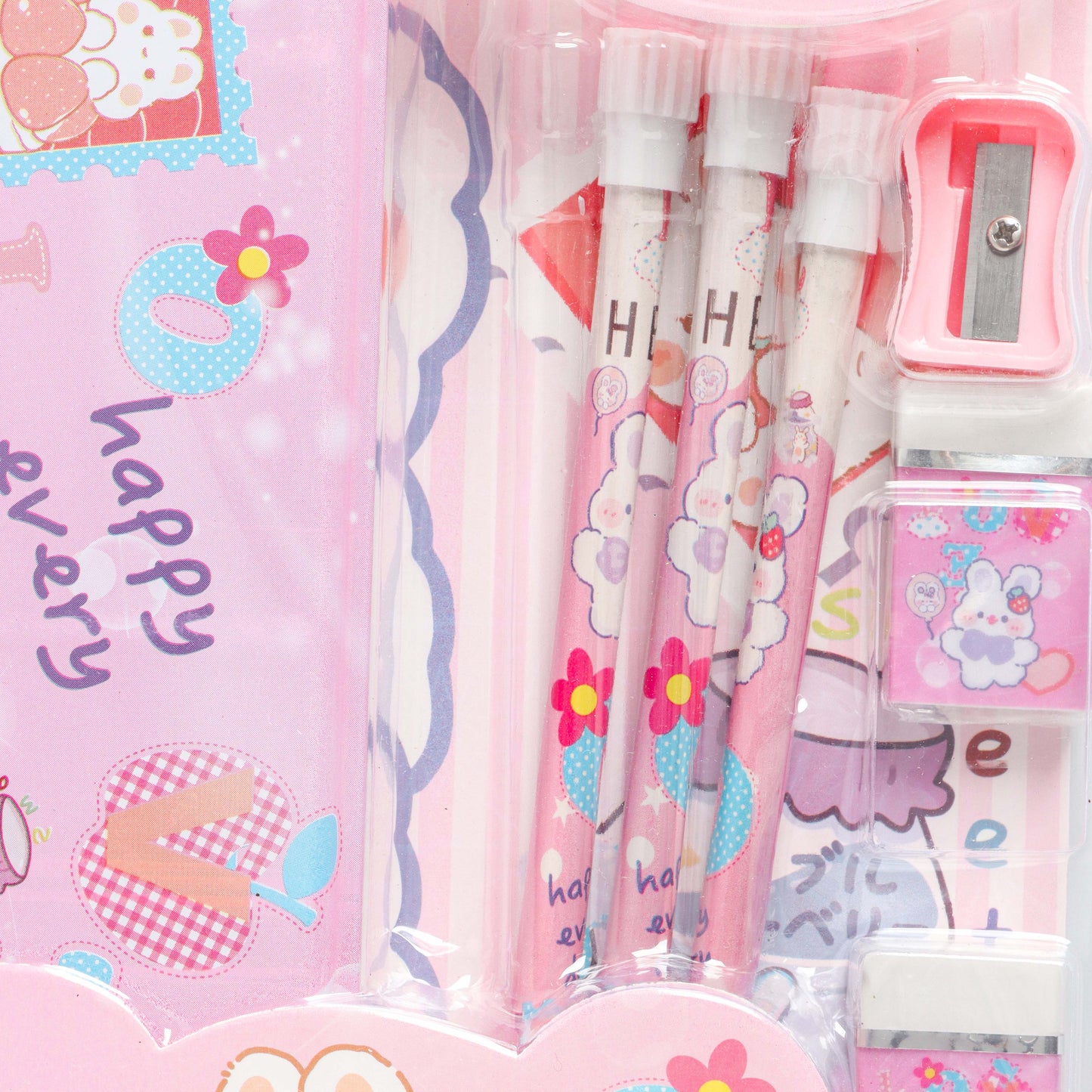 Kids Cartoon Stationery Kit with Pencil Box – Assorted Pack of 1