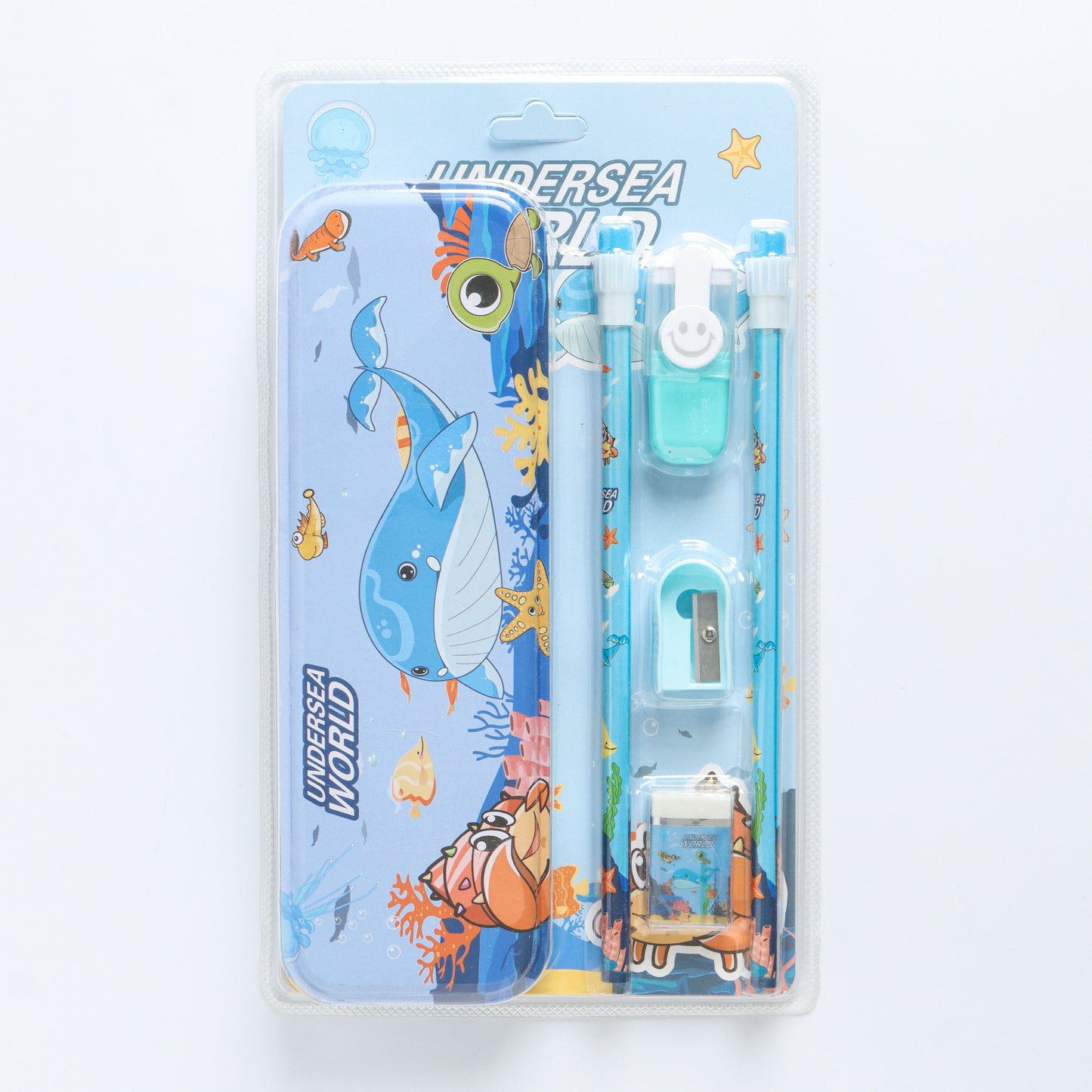 Kids Cartoon Pencil Box Stationery Set – Assorted Pack of 1
