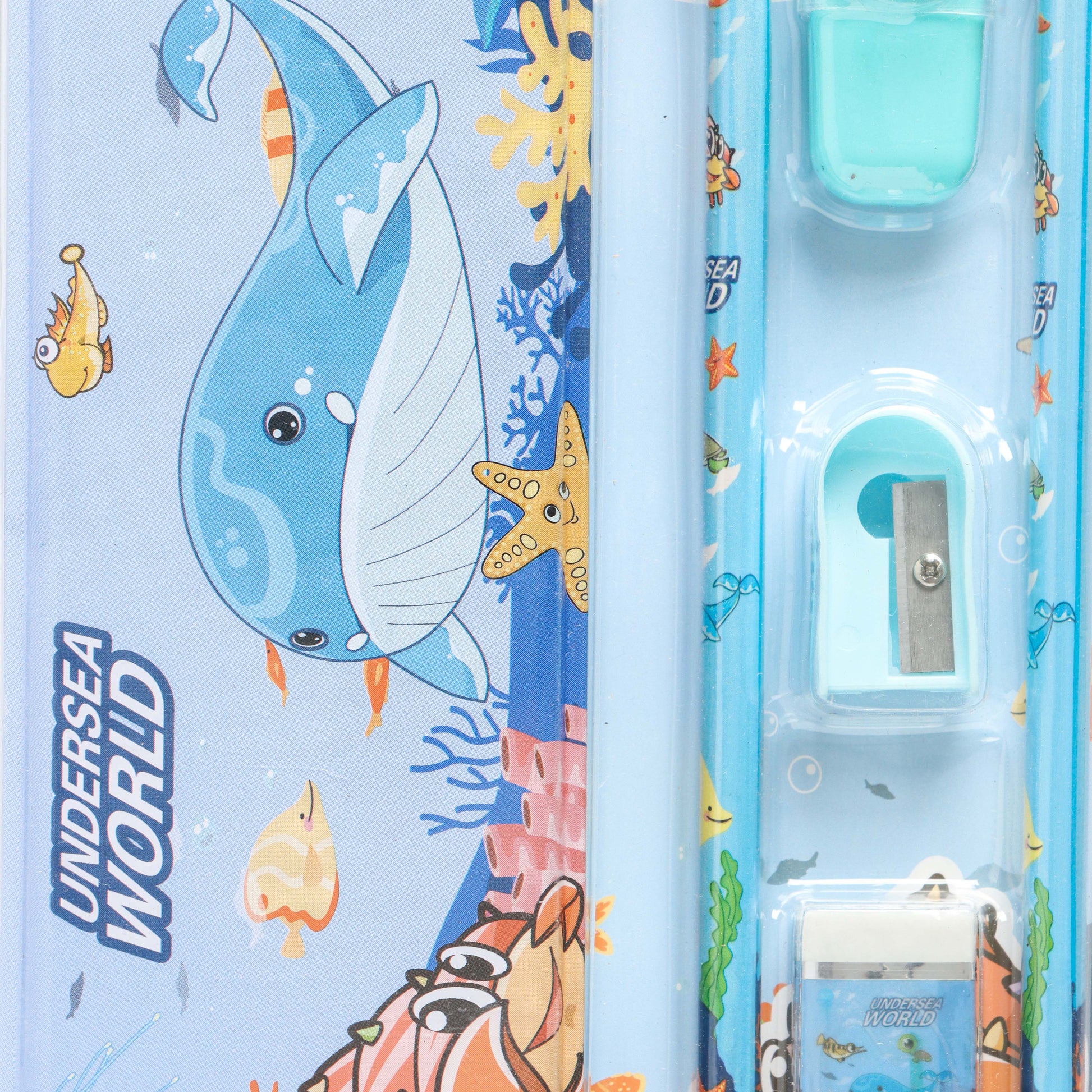 Kids Cartoon Pencil Box Stationery Set – Assorted Pack of 1