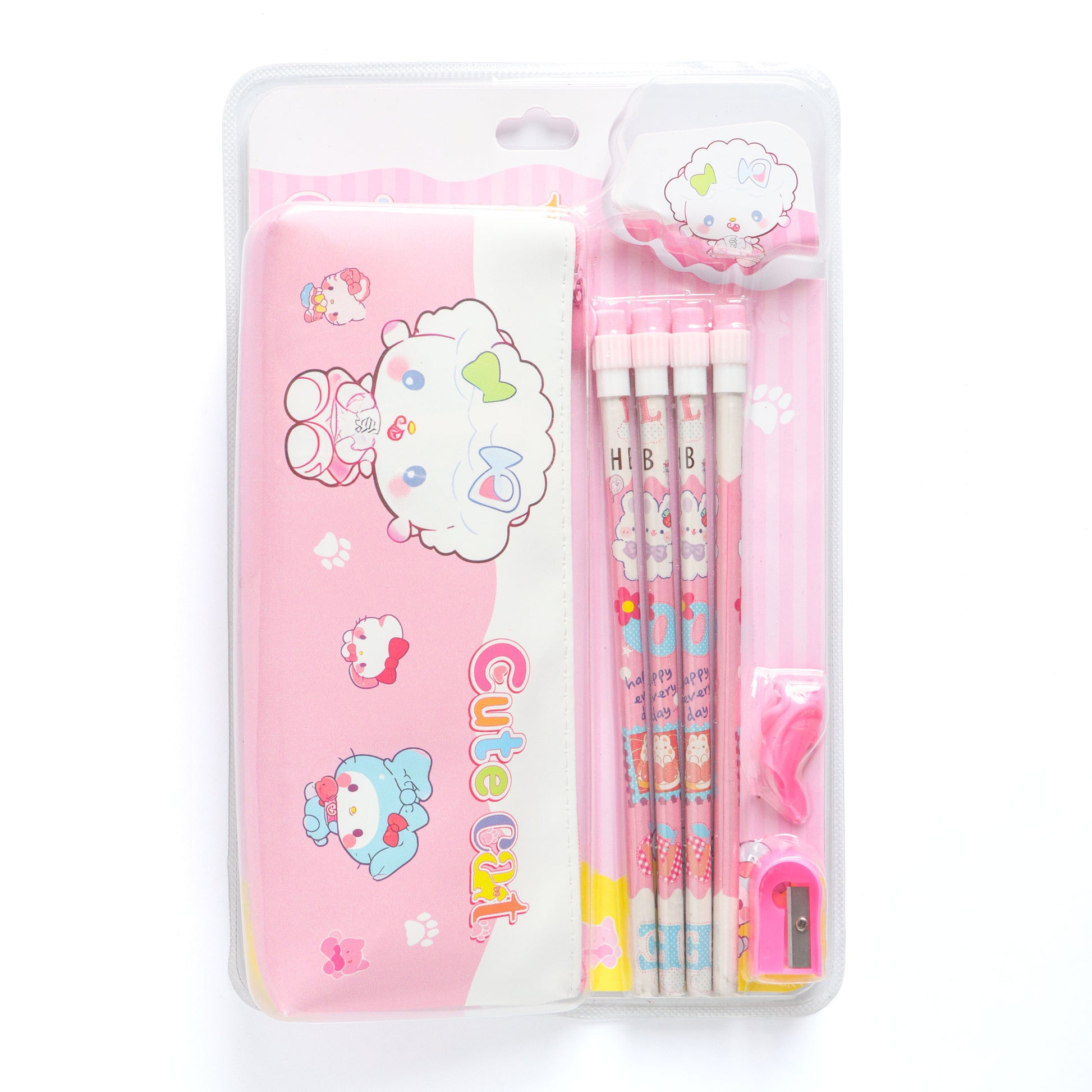 Kids Cartoon Pencil Box Stationery Set- Assorted pack of 1