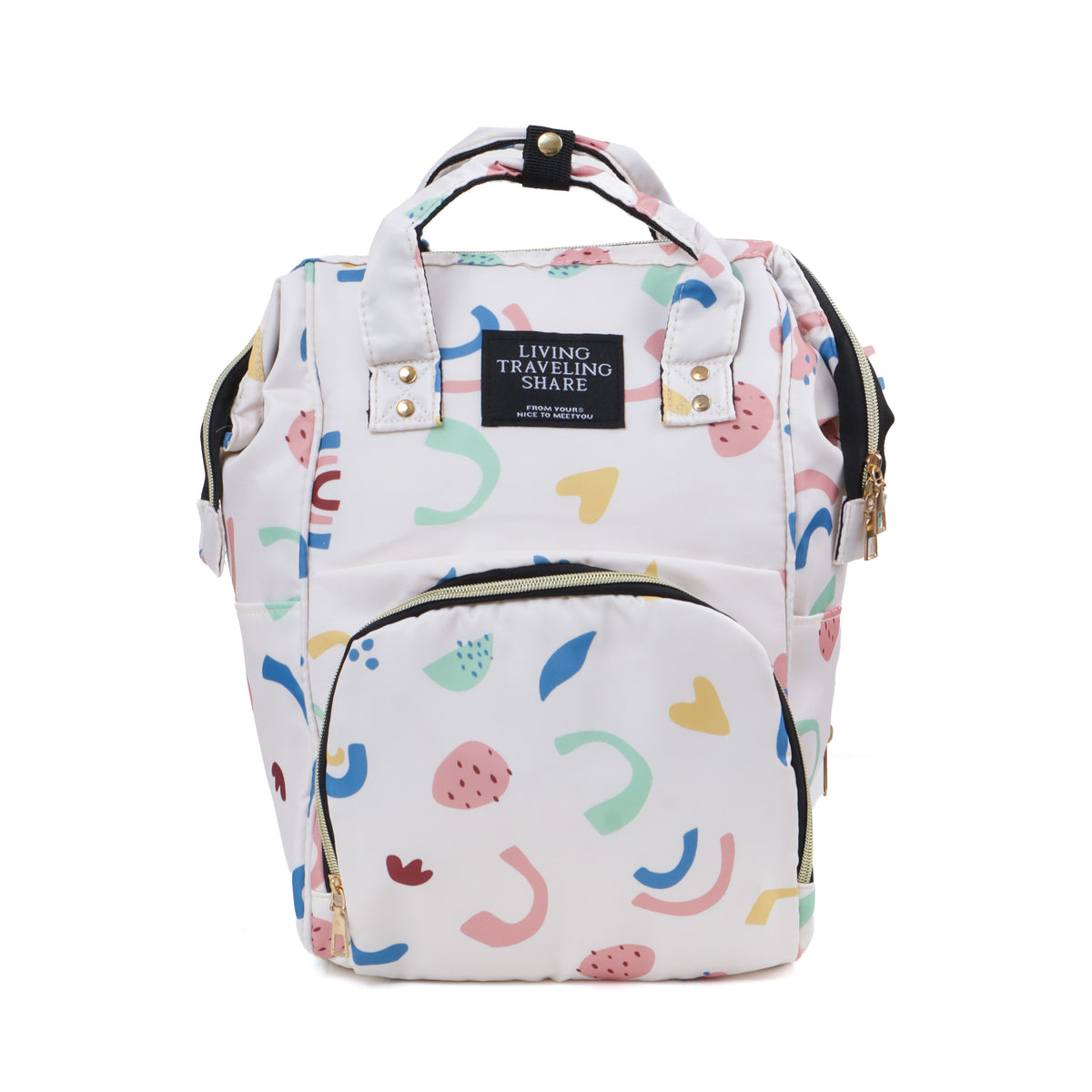 JusCubs Floral Print Diaper Bag with Multiple Pockets - Assorted Pcak of 1