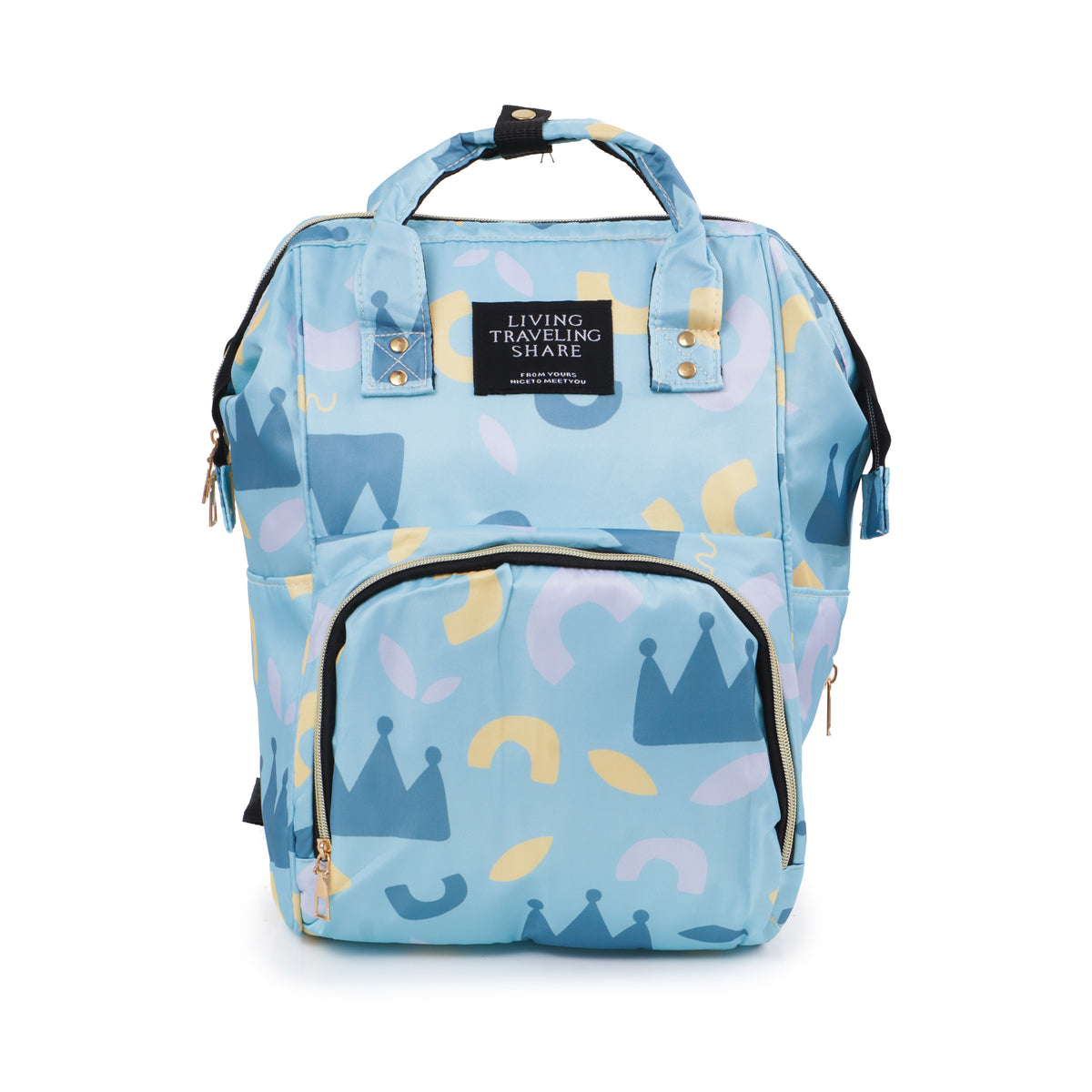 JusCubs Floral Print Diaper Bag with Multiple Pockets - Assorted Pcak of 1