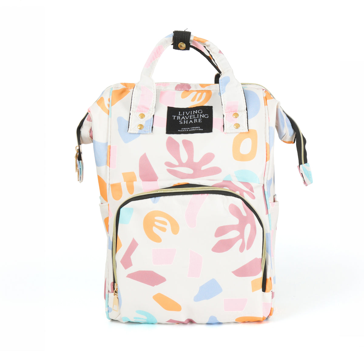 JusCubs Floral Print Diaper Bag with Multiple Pockets - Assorted Pcak of 1