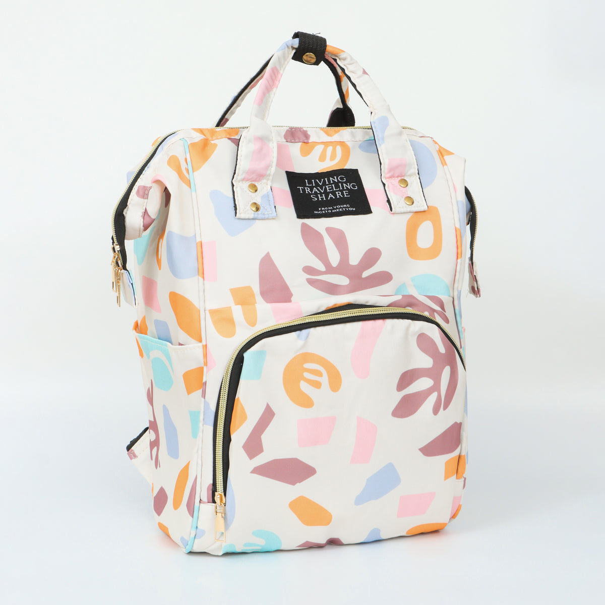 JusCubs Floral Print Diaper Bag with Multiple Pockets - Assorted Pcak of 1