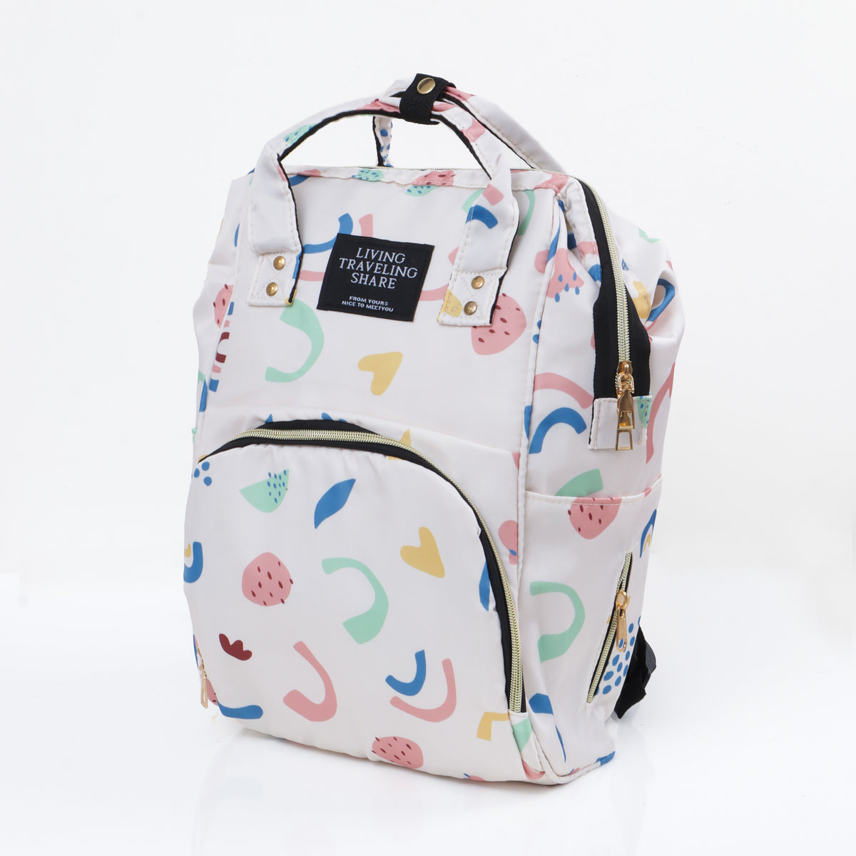 JusCubs Floral Print Diaper Bag with Multiple Pockets - Assorted Pcak of 1