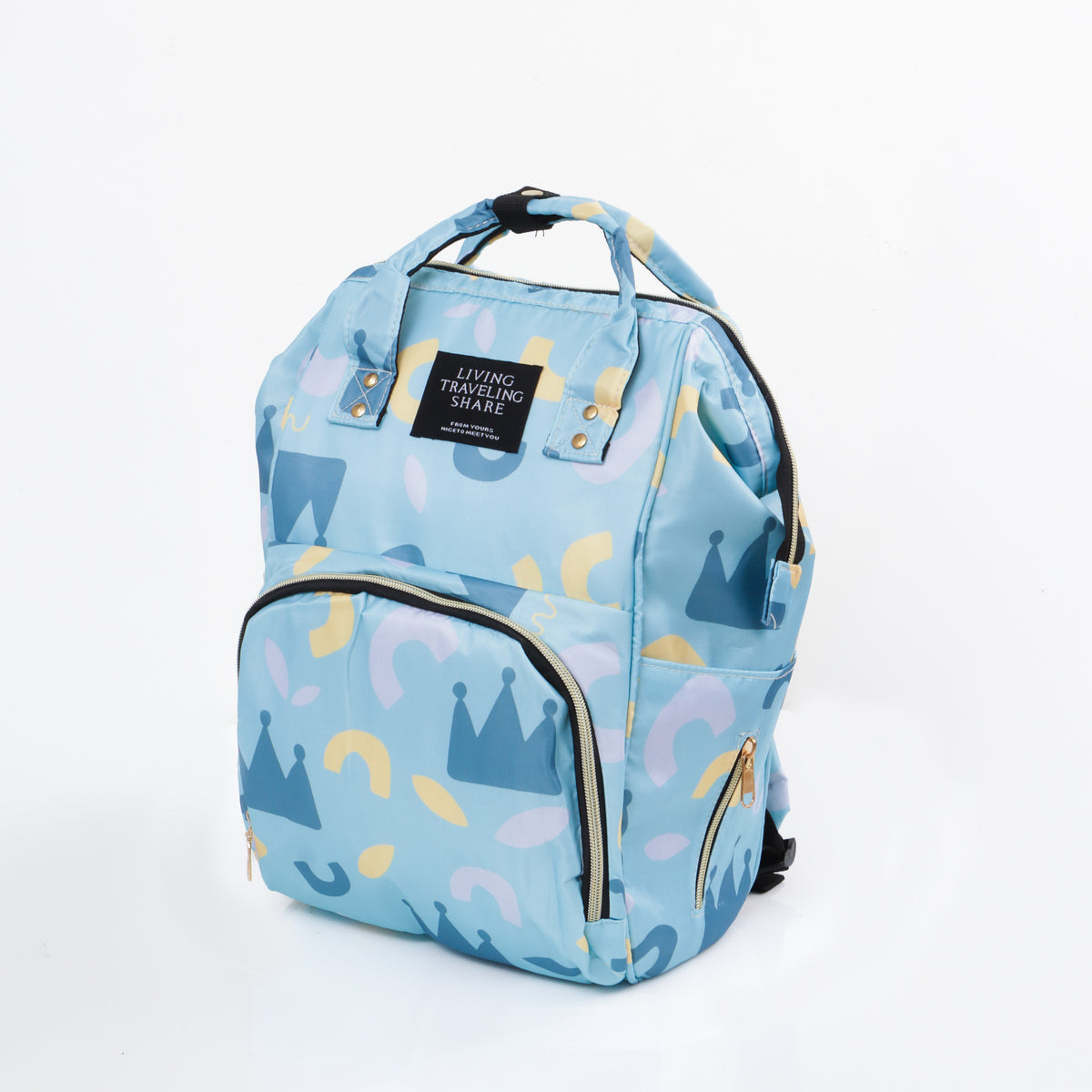 JusCubs Floral Print Diaper Bag with Multiple Pockets - Assorted Pcak of 1